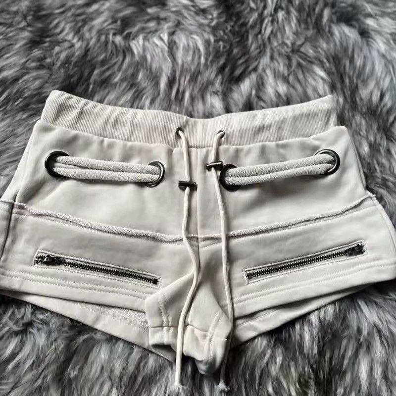 Other Y2K Sexy Cream Mini Women’s Shorts Size 27" / US 4 / IT 40 - 1 Thumbnail