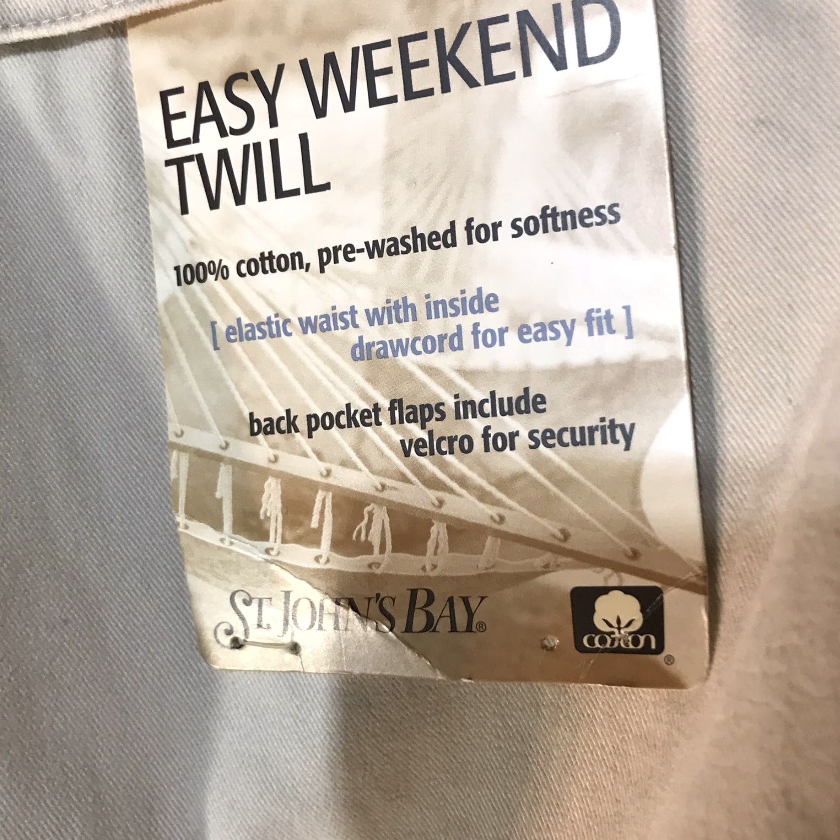 Vintage VINTAGE St Johns Bay Easy Weekend Twill Pants Mens 34x29 Khakis Casual Workwear Size US 34 / EU 50 - 6 Thumbnail