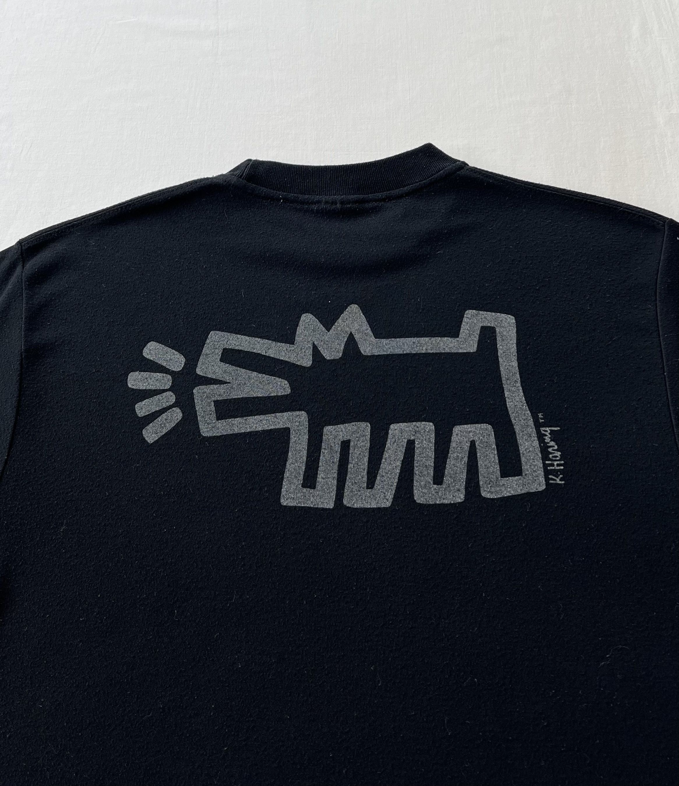 Arts & Science Vintage 90s Keith Haring Art Black T-shirt Size US S / EU 44-46 / 1 - 14 Thumbnail