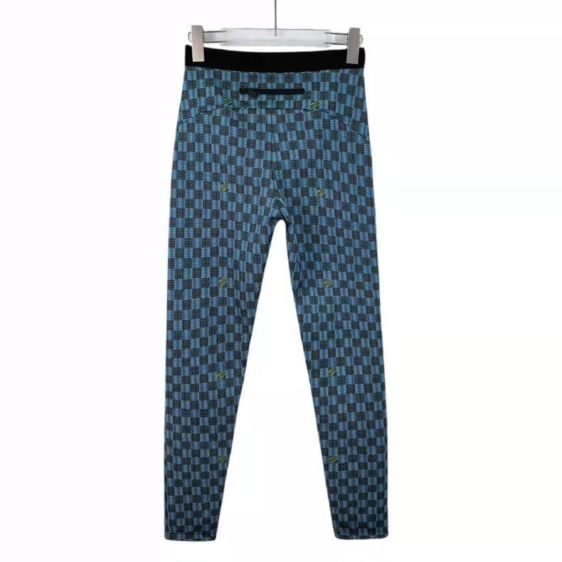 Louis Vuitton Louis Vuitton Blue Checkerboard Casual Skinny Bottom Pants Size US 36 / EU 52 - 2 Thumbnail