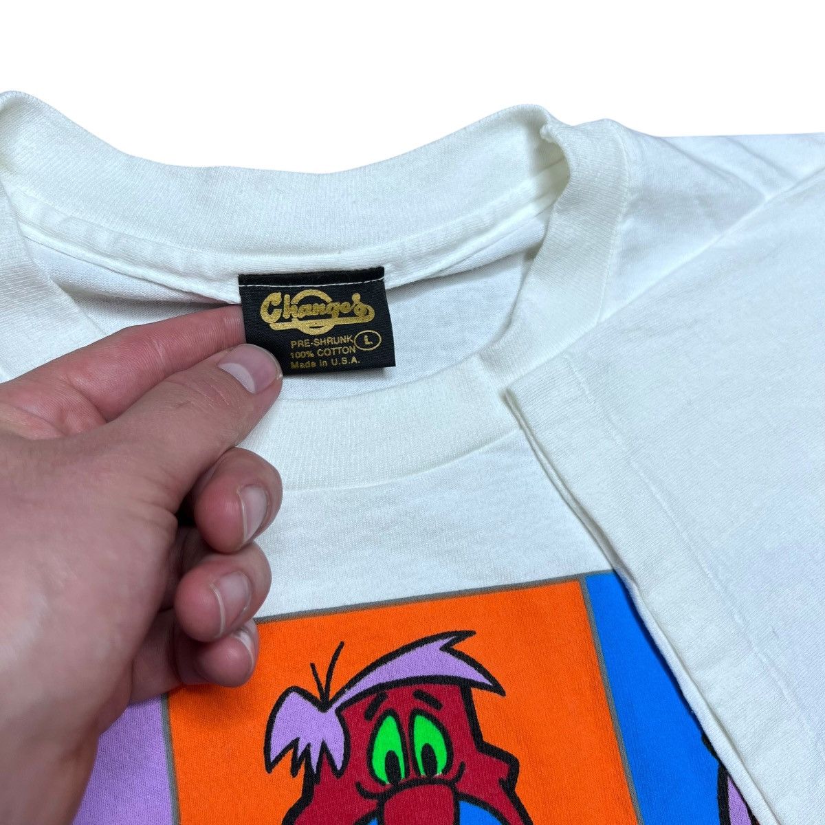 Changes Vintage 1991 Fred Flintstone Andy Warhol Style Pop Art Tee Size US L / EU 52-54 / 3 - 2 Thumbnail