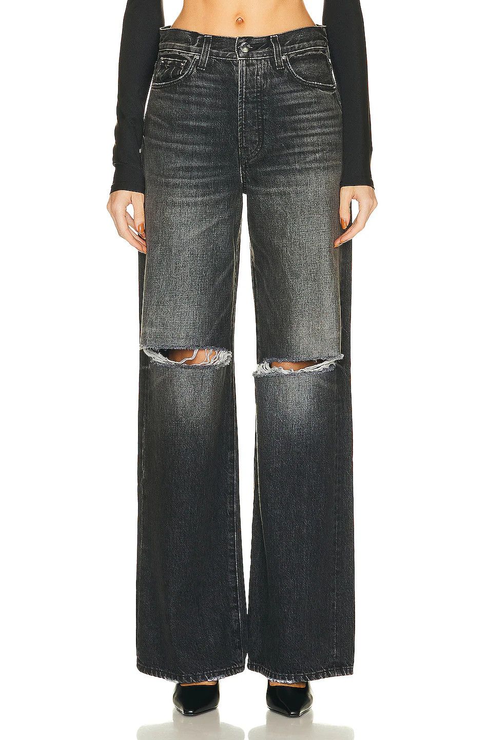 Amiri o1y0425 Denim Jeans in Charcoal Size 29" - 1 Thumbnail