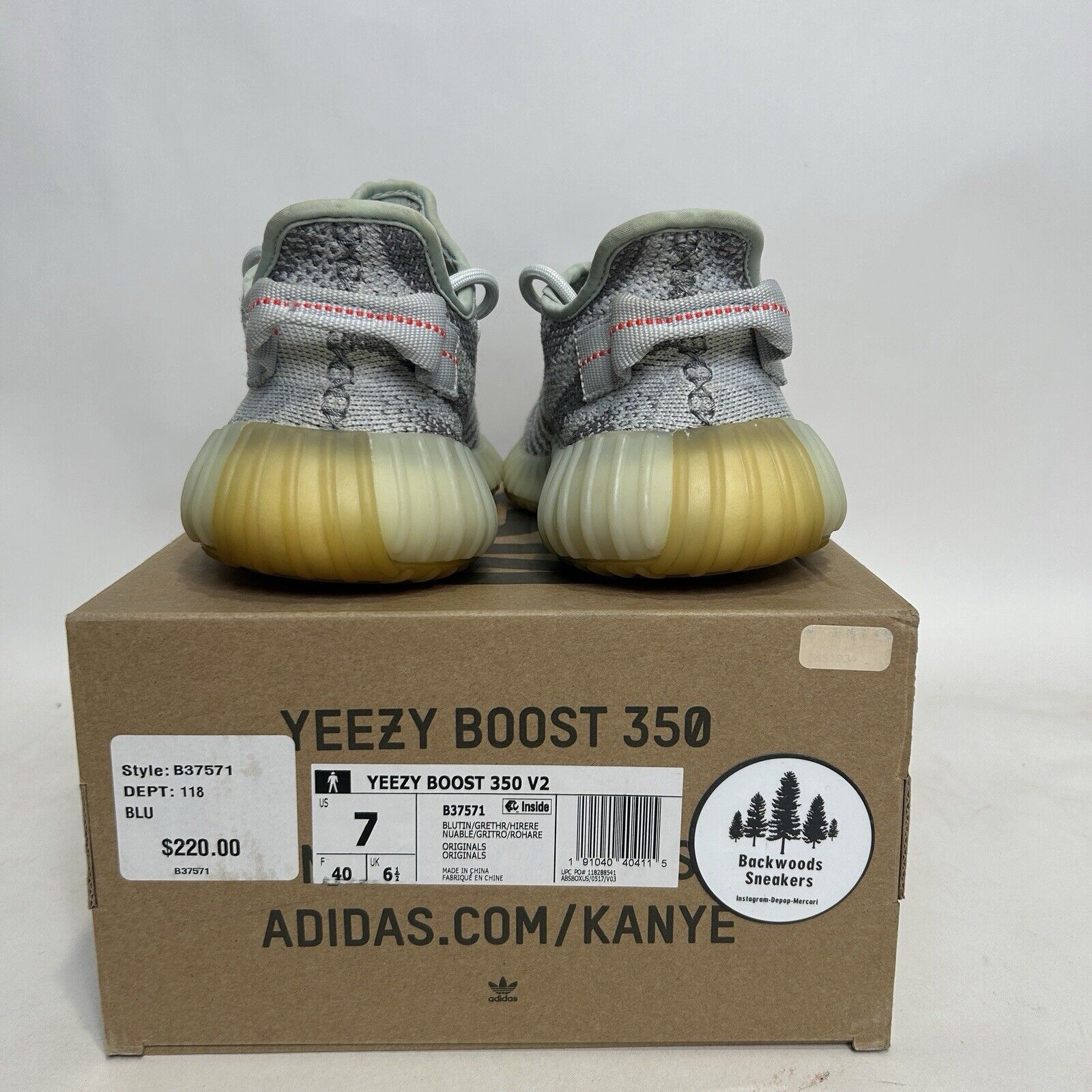 Adidas Adidas Yeezy Boost 350 V2 Low “Blue Tint” 2024 Size US 8.5 / IT 38.5 - 5 Thumbnail