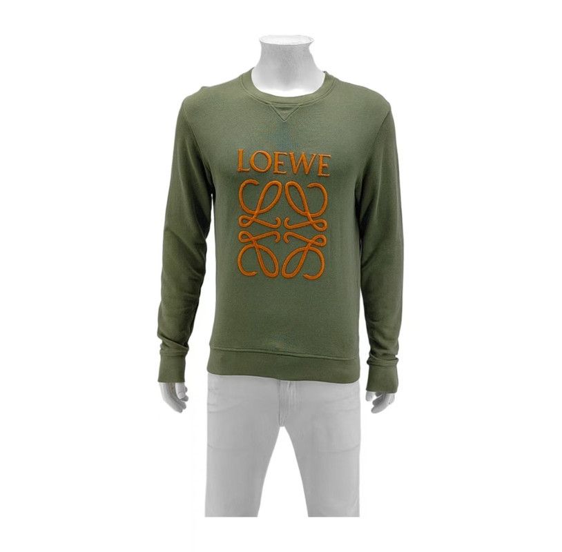 Loewe Loewe Green Cotton Long Sleeve Pullover 0089 Size US S / EU 44-46 / 1 - 1 Thumbnail