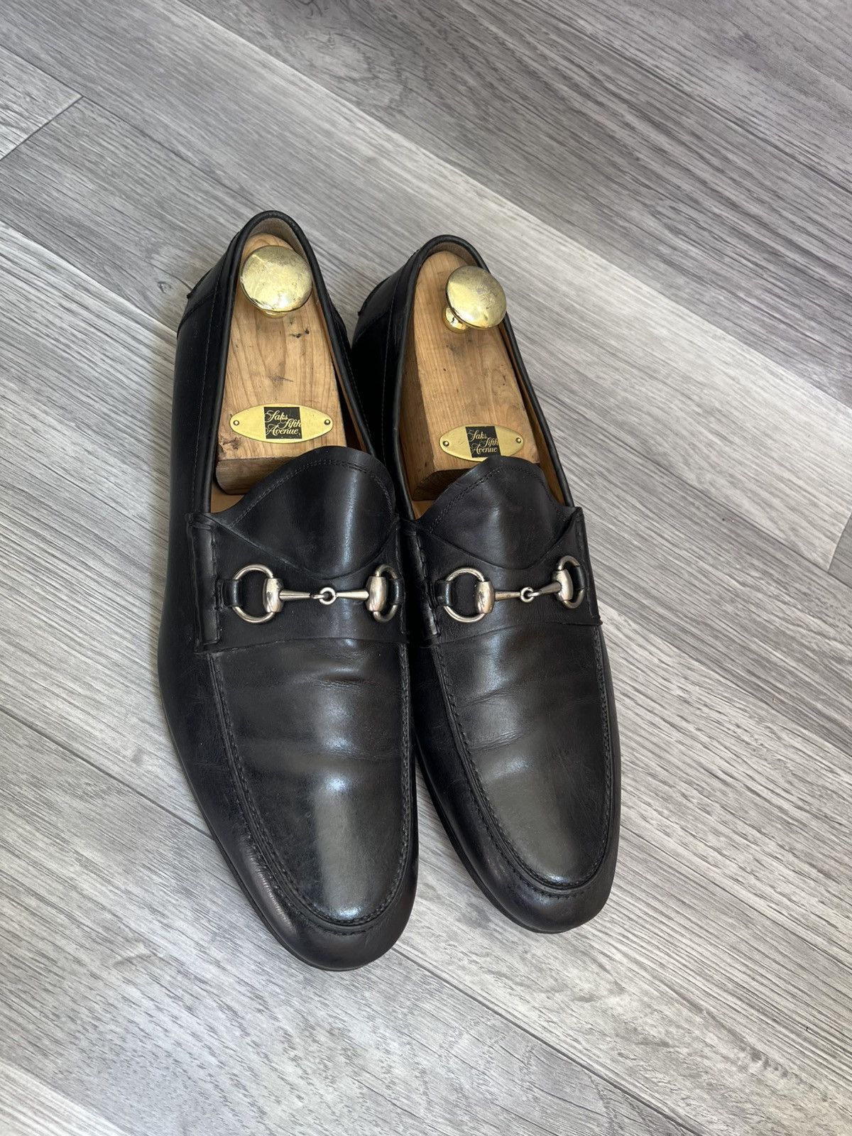 Gucci Gucci horsebit black leather loafers sz uk 9.5 Size US 10.5 / EU 43-44 - 8 Thumbnail
