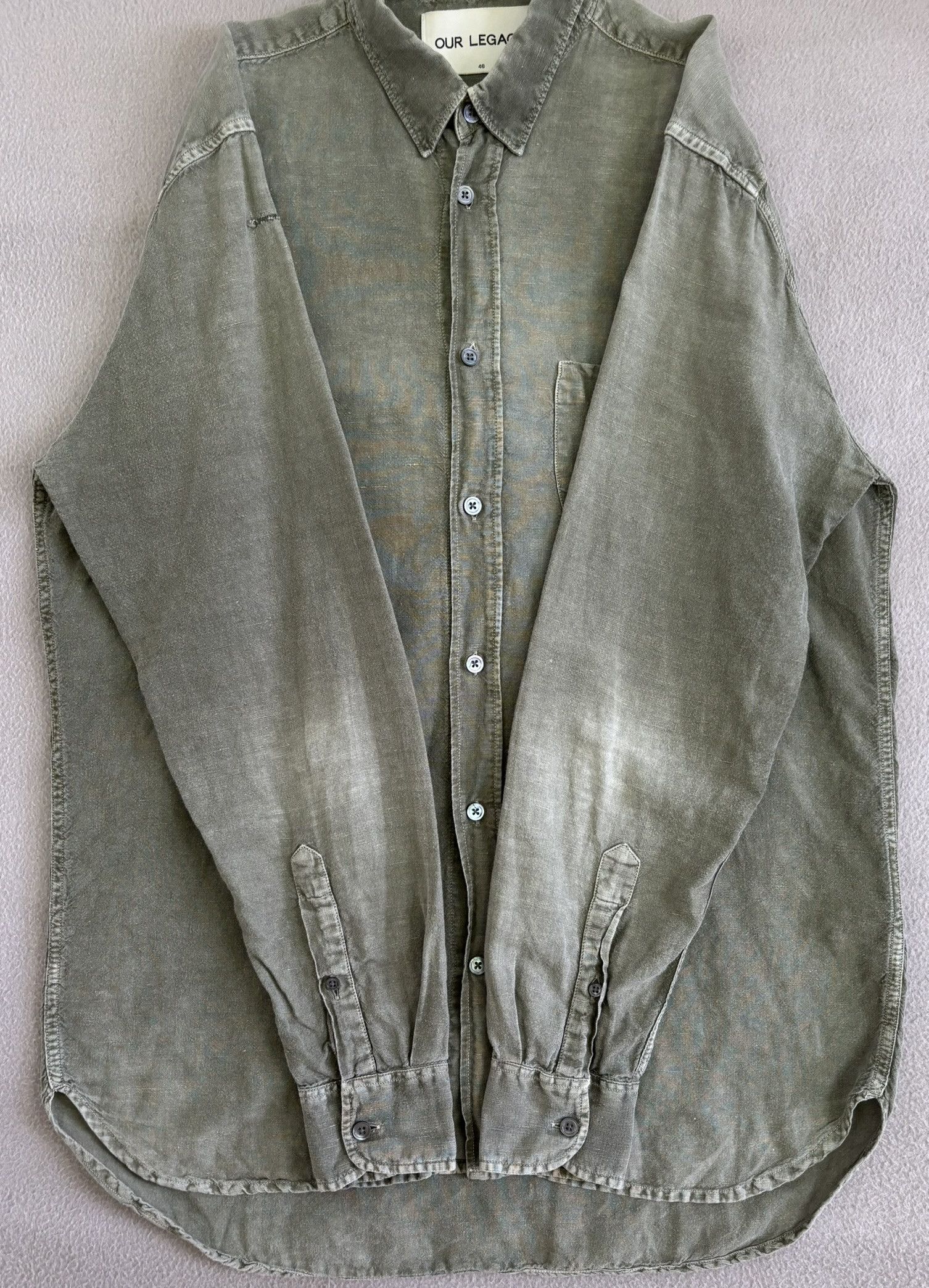 Our Legacy OUR Legacy Khaki shirt Linen size 48 Size US M / EU 48-50 / 2 - 7 Thumbnail