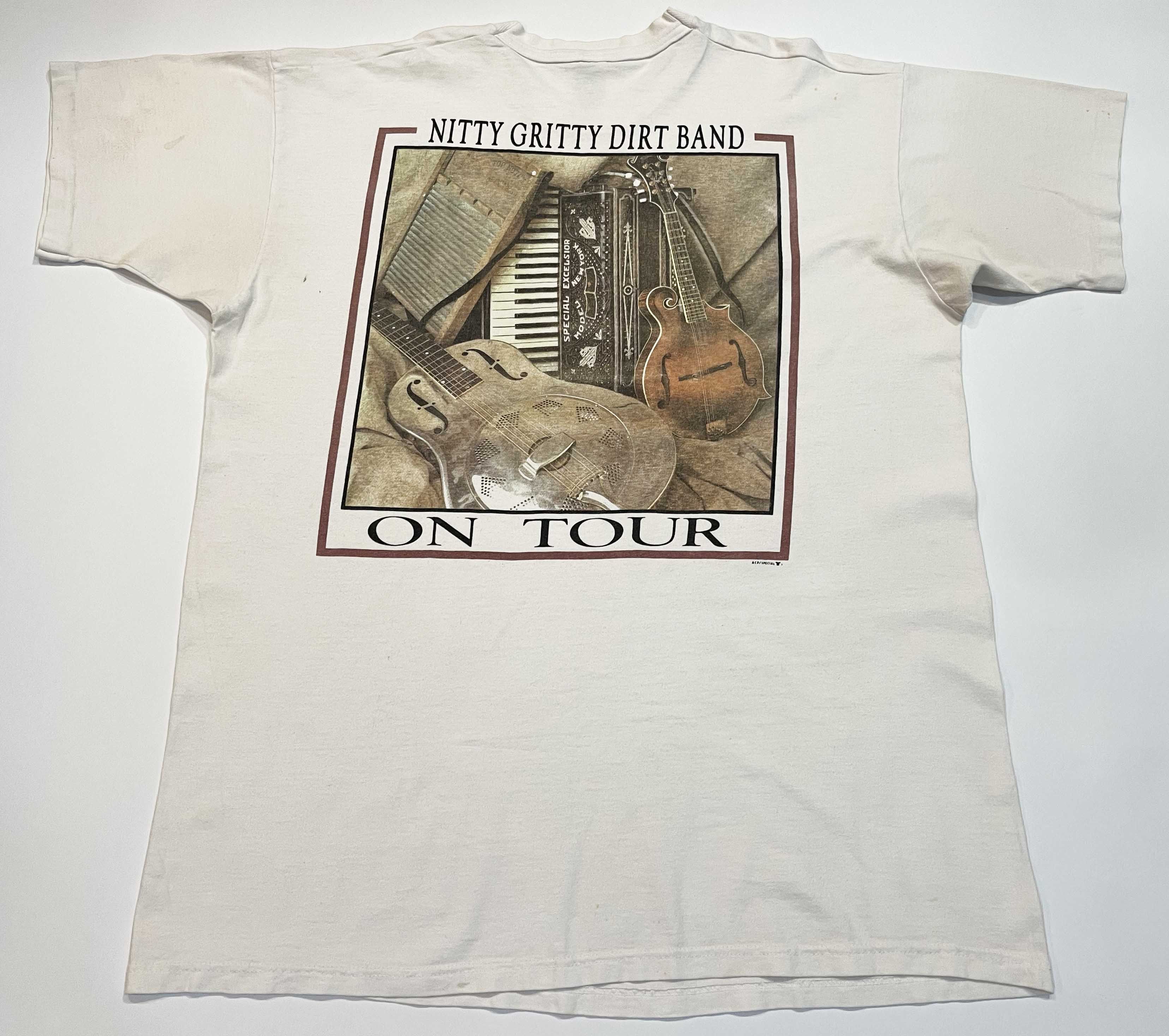 Fruit Of The Loom × Vintage Vintage Nitty Gritty Dirt Band Country Folk Rock T-Shirt Size US XXL / EU 58 / 5 - 1 Thumbnail