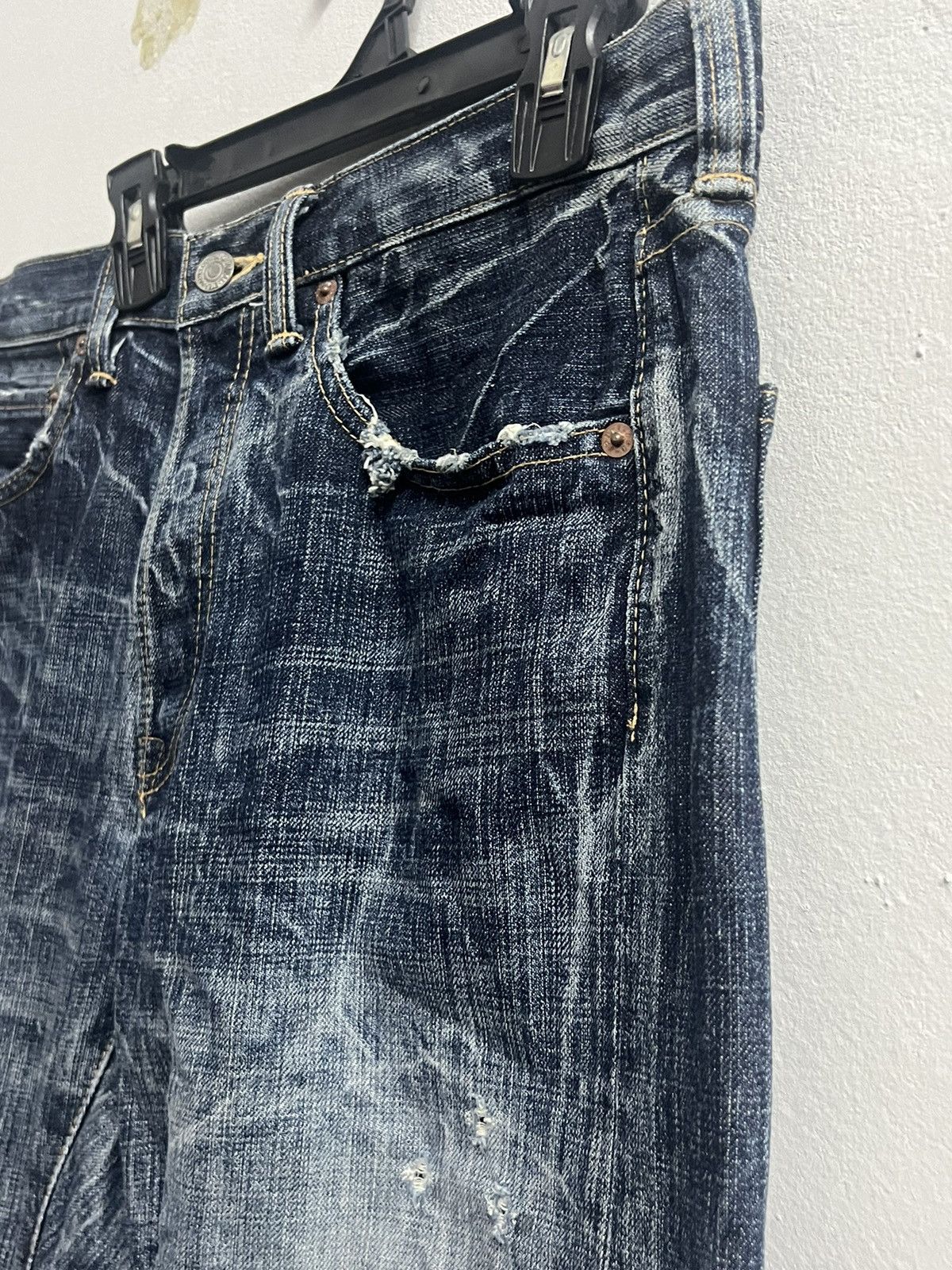 Eternal × Vintage ETERNAL JAPAN DENIM BUTTON FLY JEANS DISTRESSED Size US 32 / EU 48 - 3 Thumbnail