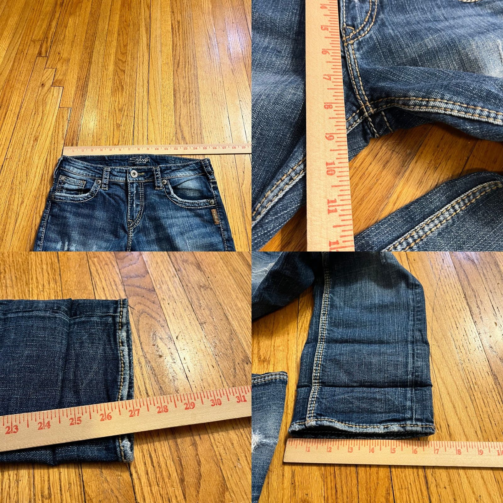 Silver Jeans Co. Silver Jeans Womens 28 X28 Sam Boyfriend Distressed Stretch Pants Blue Size 28" / US 6 / IT 42 - 8 Thumbnail