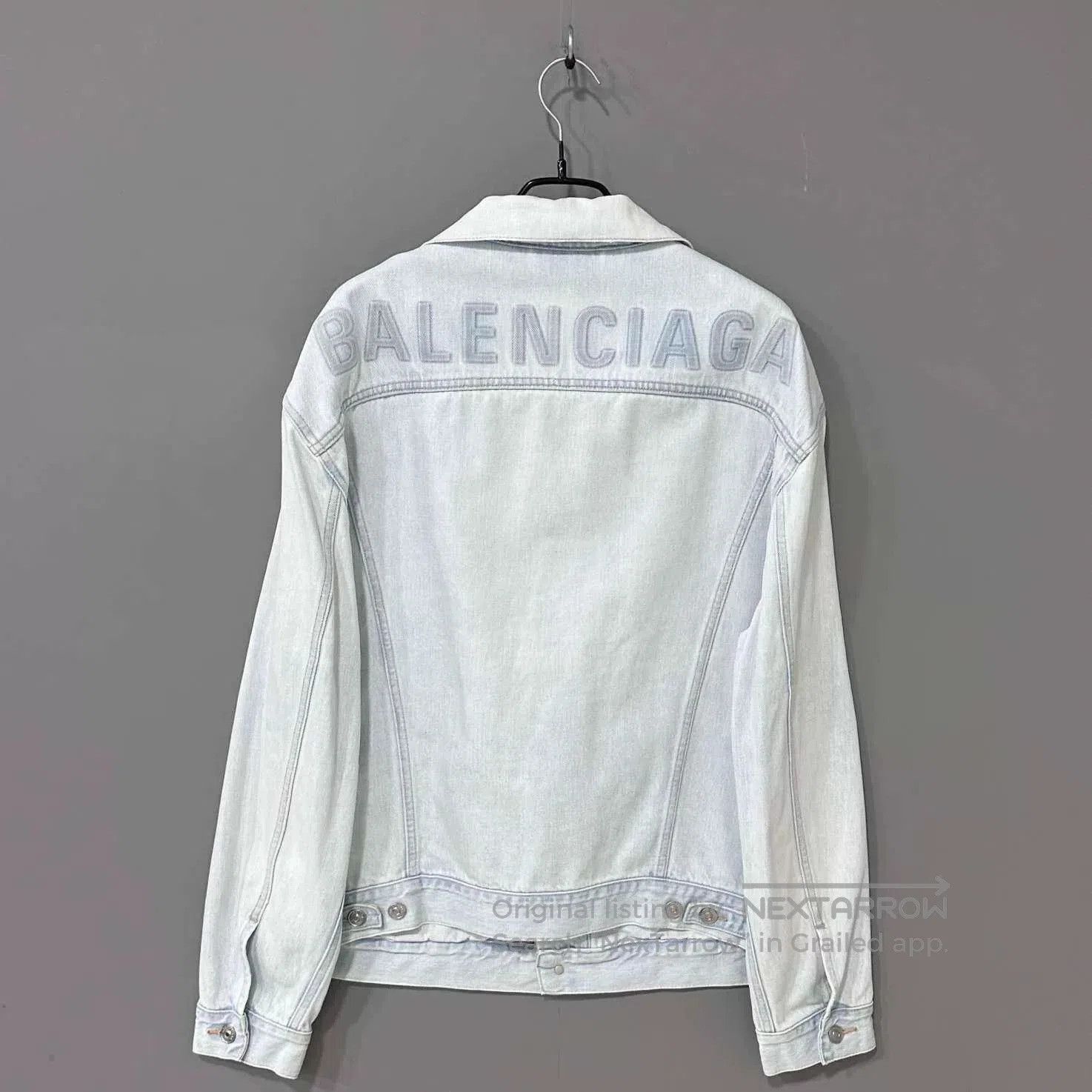 Balenciaga Balenciaga Embroidered Logo Denim Jacket. Size US S / EU 44-46 / 1 - 3 Thumbnail