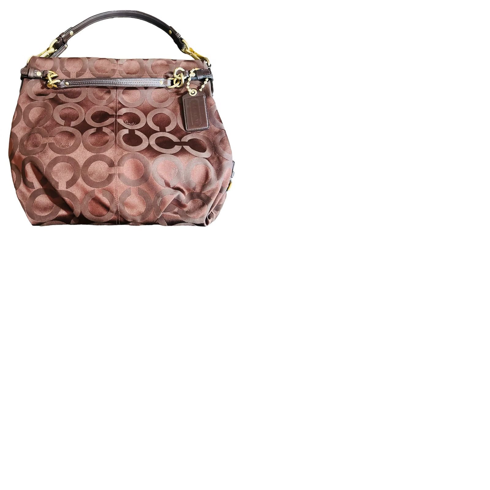 Coach VINTAGE Coach Madison Julianne Purse Tote Satchel Leather/Fabric C Monogram Logo Women’s Size ONE SIZE - 12 Thumbnail