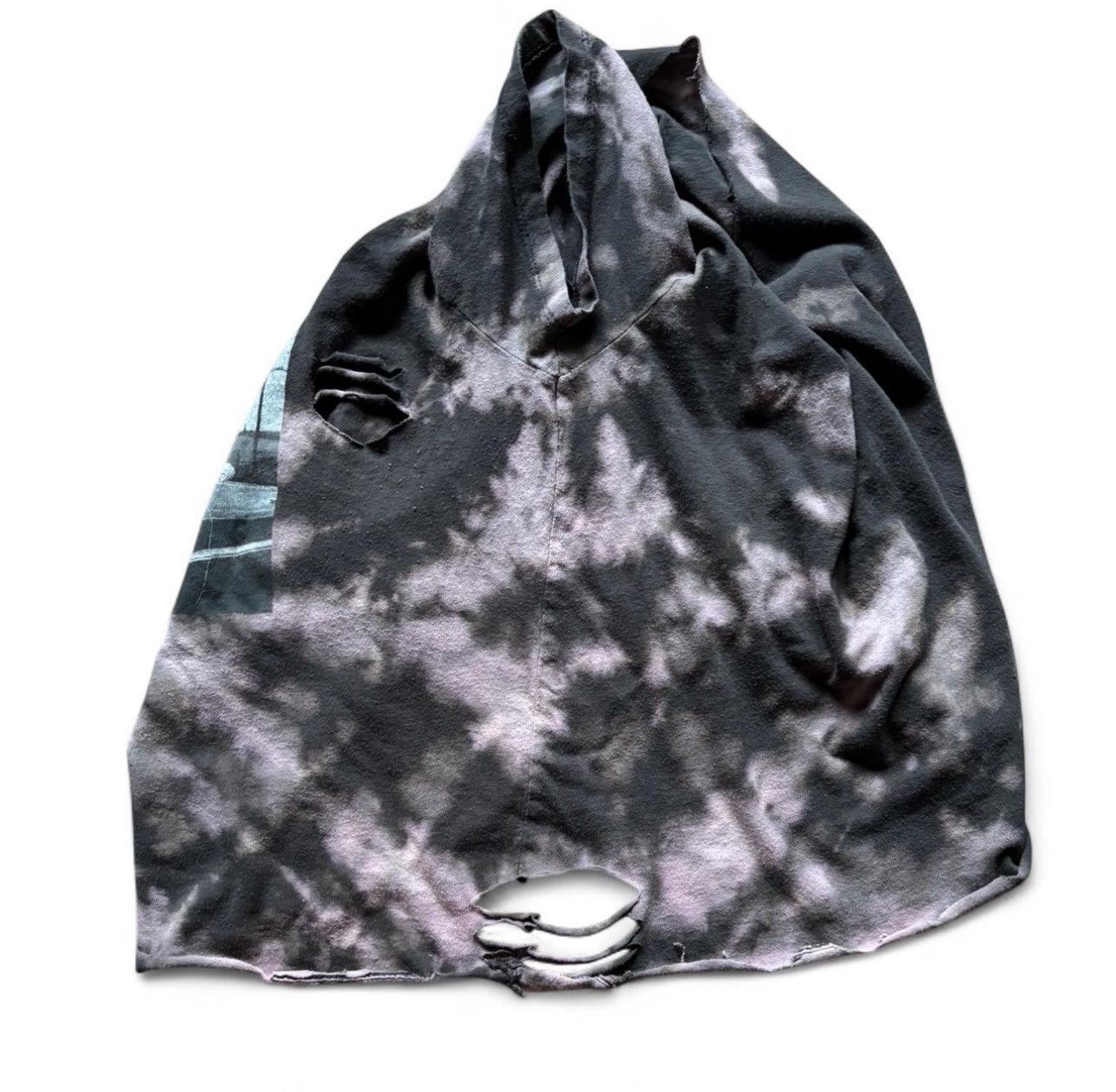 Mad Engine Reworked Boyz n the Hood Tee, Bleach Dyed, Cropped & Slashed Size XXL / US 16-18 / IT 52-54 - 5 Thumbnail