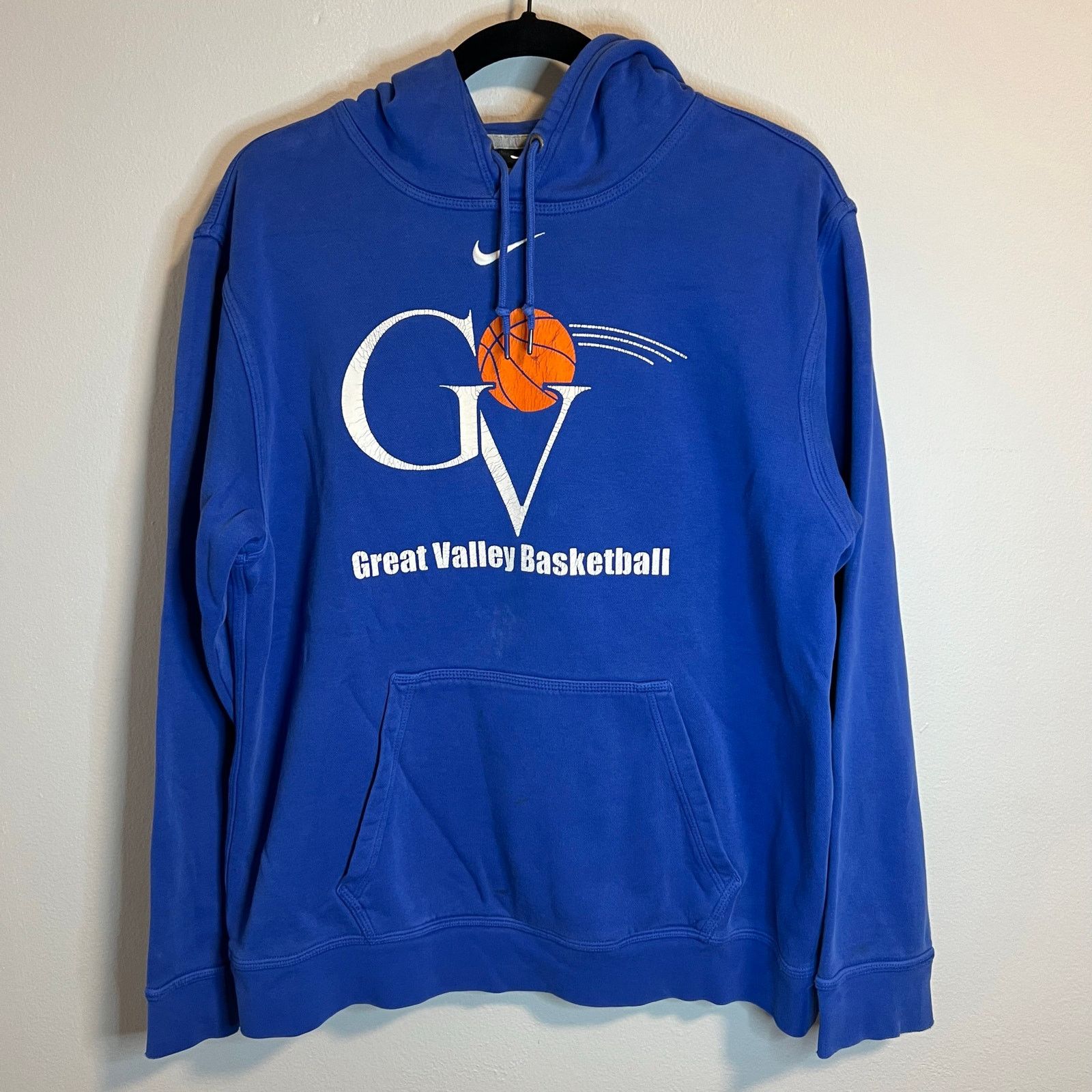 Nike Vintage Nike Center Swoosh Basketball Blue Hoodie Men’s Sz M Size US M / EU 48-50 / 2 - 1 Thumbnail