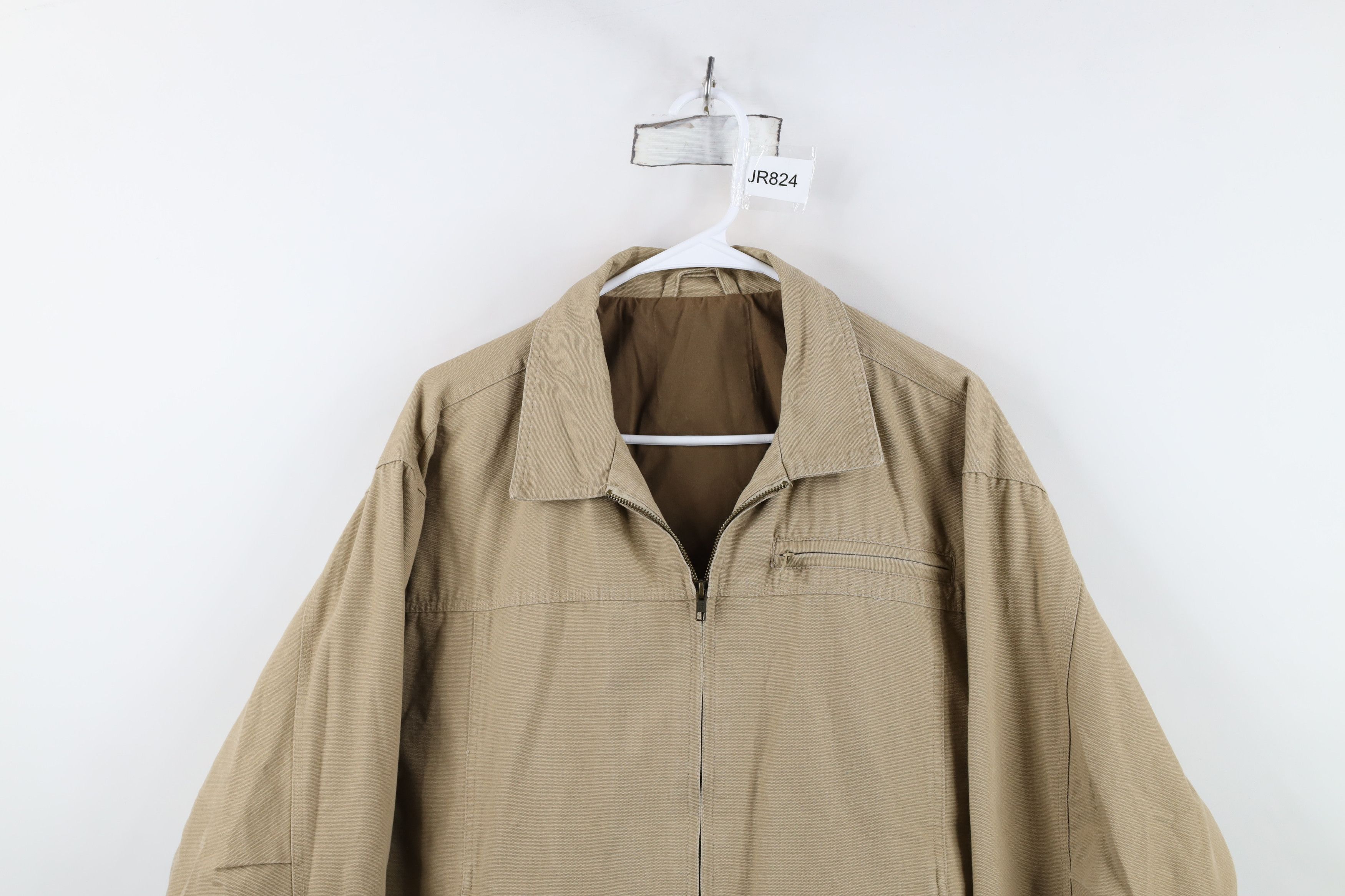 Vintage Vintage 90s Y2K Streetwear Full Zip Bomber Jacket Beige Size US M / EU 48-50 / 2 - 2 Thumbnail