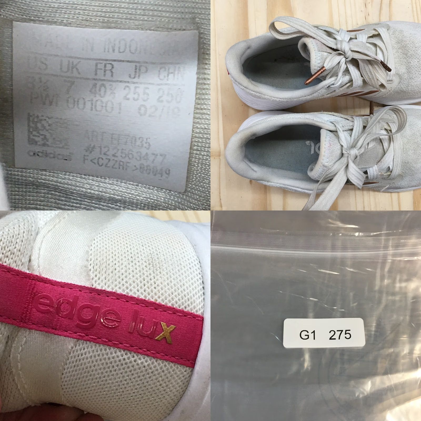 Adidas adidas Sneakers Womens White Edge Lux Running Whtie Low Lace Athletic EF7035 Size US 9 / IT 39 - 9 Thumbnail
