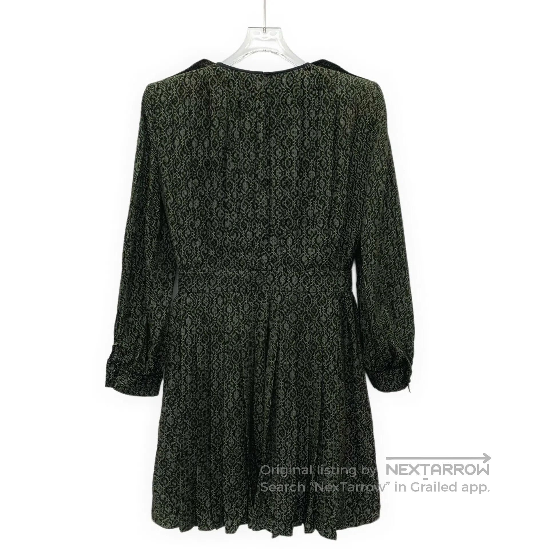 Fendi FENDI Moss green floral printed mulberry silk round neck l Size S / US 4 / IT 40 - 2 Thumbnail