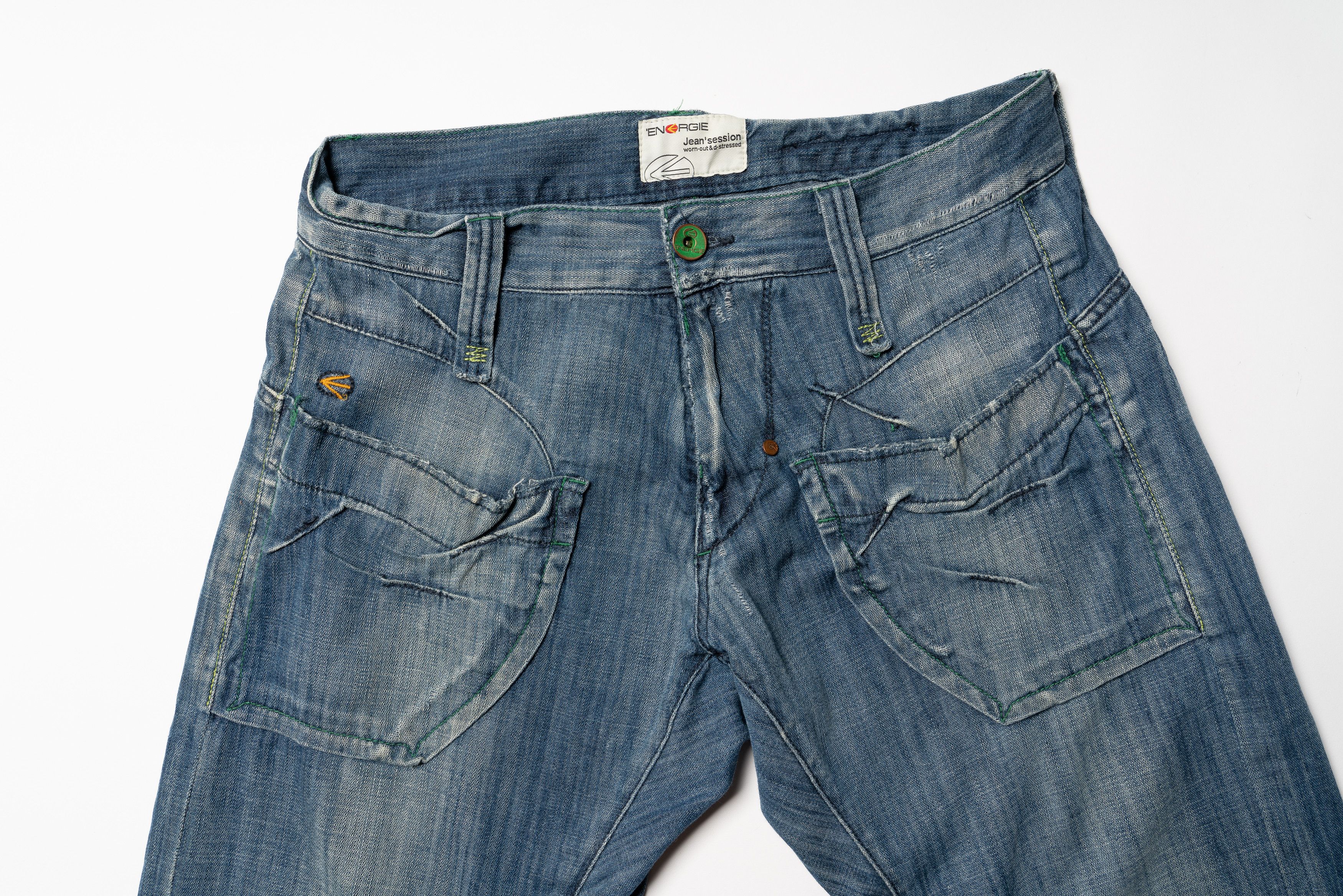 Energie 🔵ENERGIE Vintage Distressed Denim Jeans Y2K Size US 32 / EU 48 - 3 Thumbnail