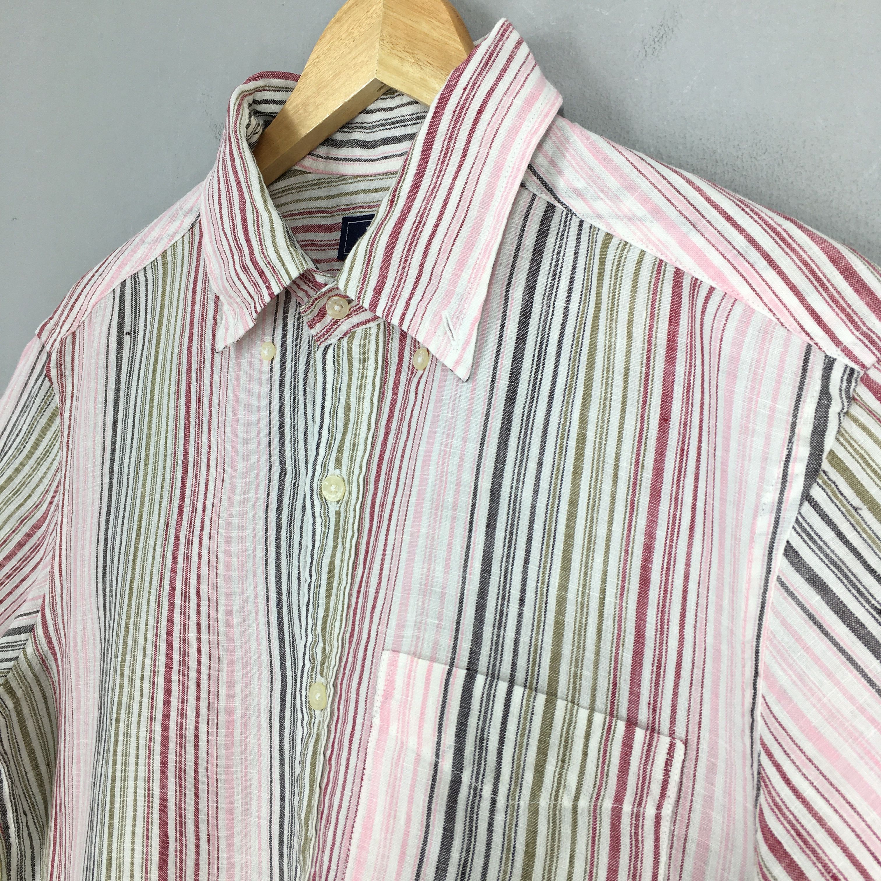Vintage Vintage Kent Vertical Striped Flannel Linen Shirt Large Size US L / EU 52-54 / 3 - 3 Thumbnail