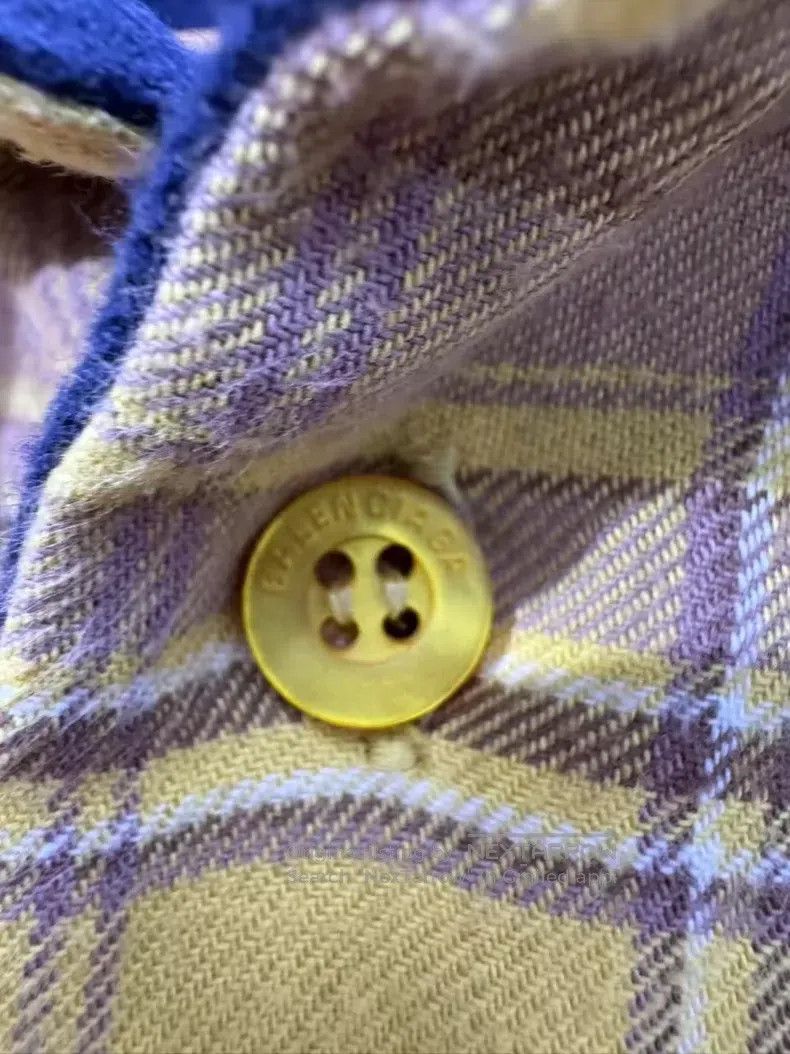 Balenciaga Balenciaga Double-sided flannel shirt classic yellow and b Size US XS / EU 42 / 0 - 6 Thumbnail