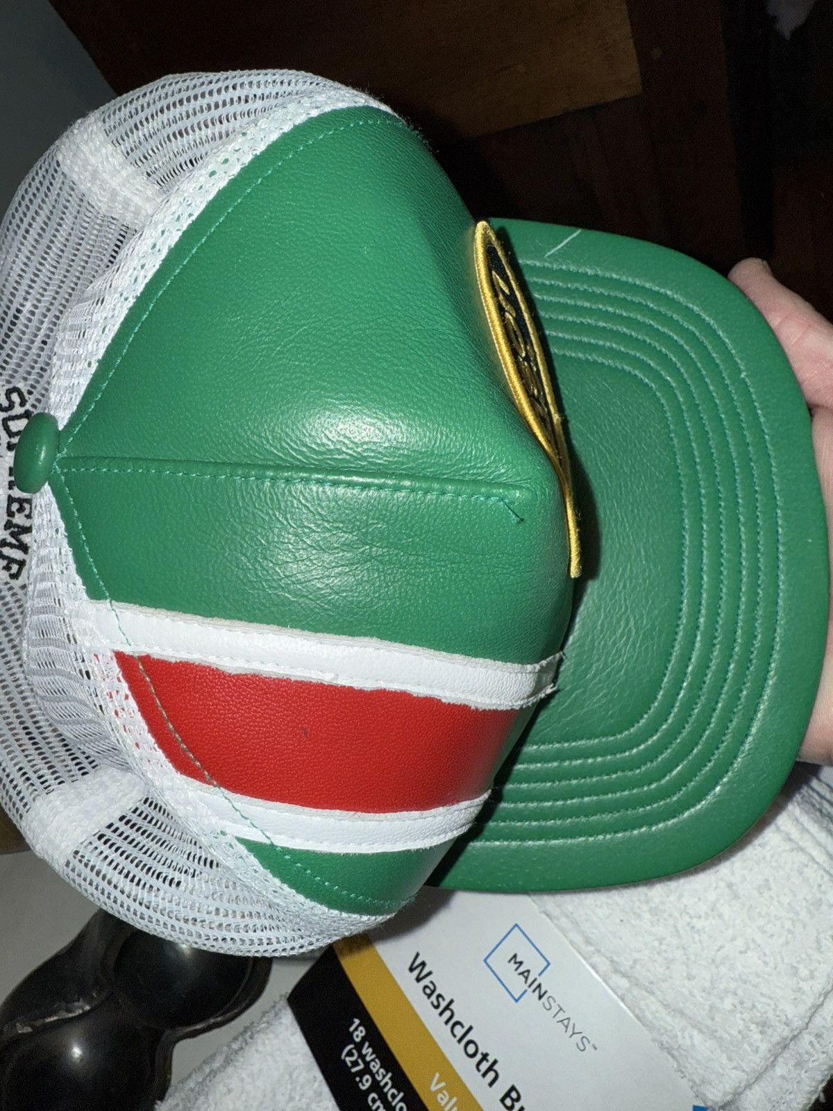 Supreme × Vanson Leathers Vanson Leather + Supreme “Trucker Hat” snapback Leather! Size ONE SIZE - 7 Thumbnail