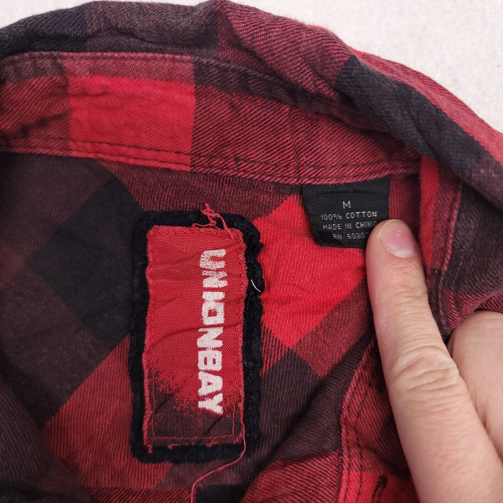 UNIONBAY UnionBay GIngham Flannel Shirt Mens Size Medium M Red Black Size US M / EU 48-50 / 2 - 3 Thumbnail