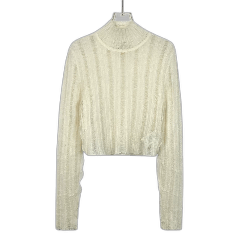 Fendi Fendi Beige Knit Sweater with High Collar Size US M / EU 48-50 / 2 - 1 Thumbnail