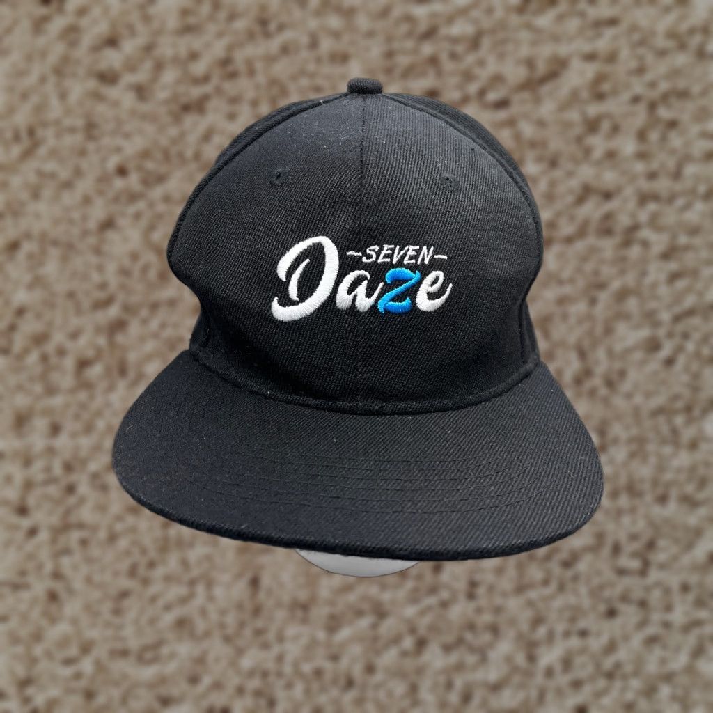 Vintage Seven Daze Hat Cap Snap Back Adult One Size Black Polyester Blend Twill Adjustable Lightweight mens Hats Seven Daze Size ONE SIZE - 1 Thumbnail