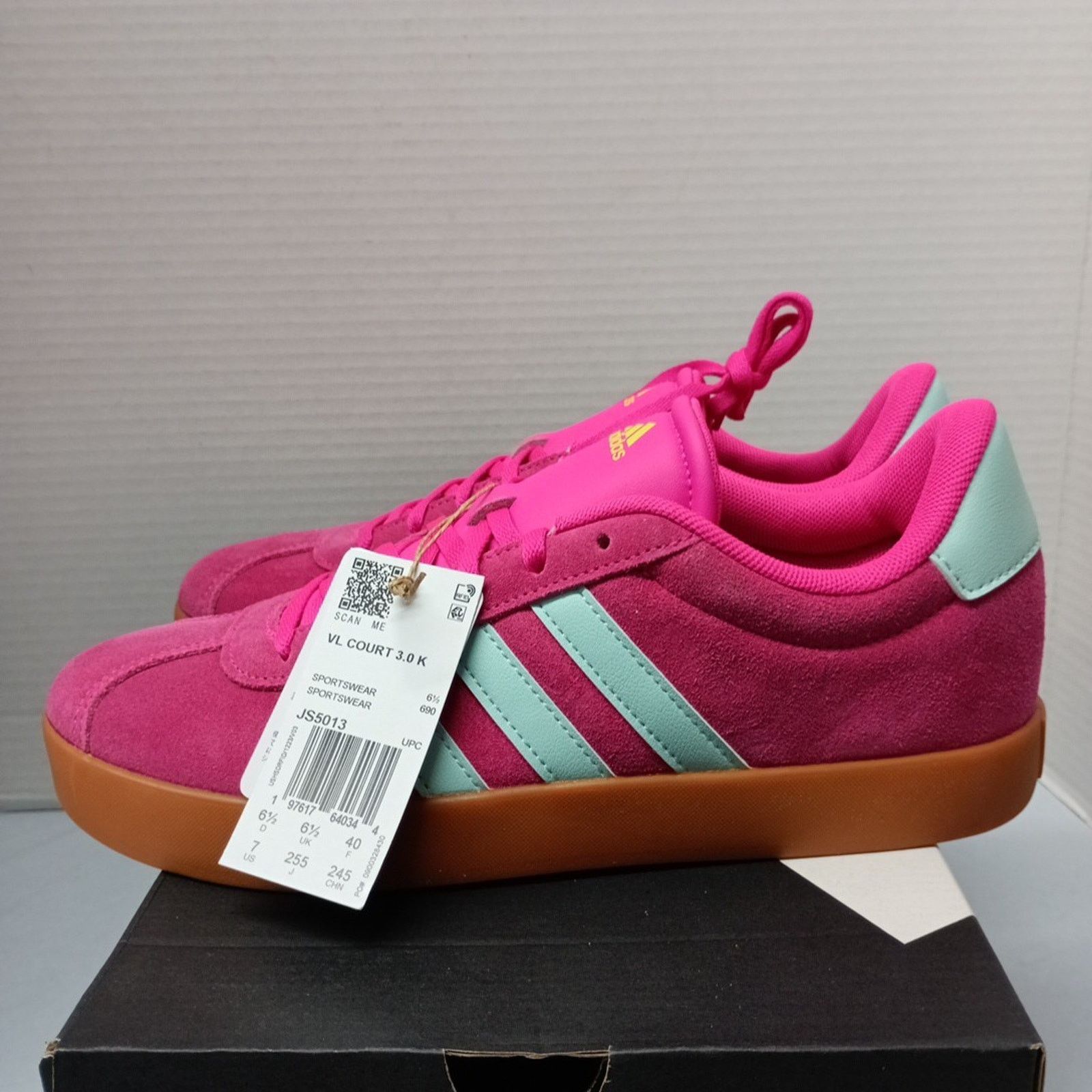 Adidas Adidas Kids' VL Court 3.0K Size 7Y Women's 8.5 Pink Size US 8.5 / IT 38.5 - 4 Thumbnail