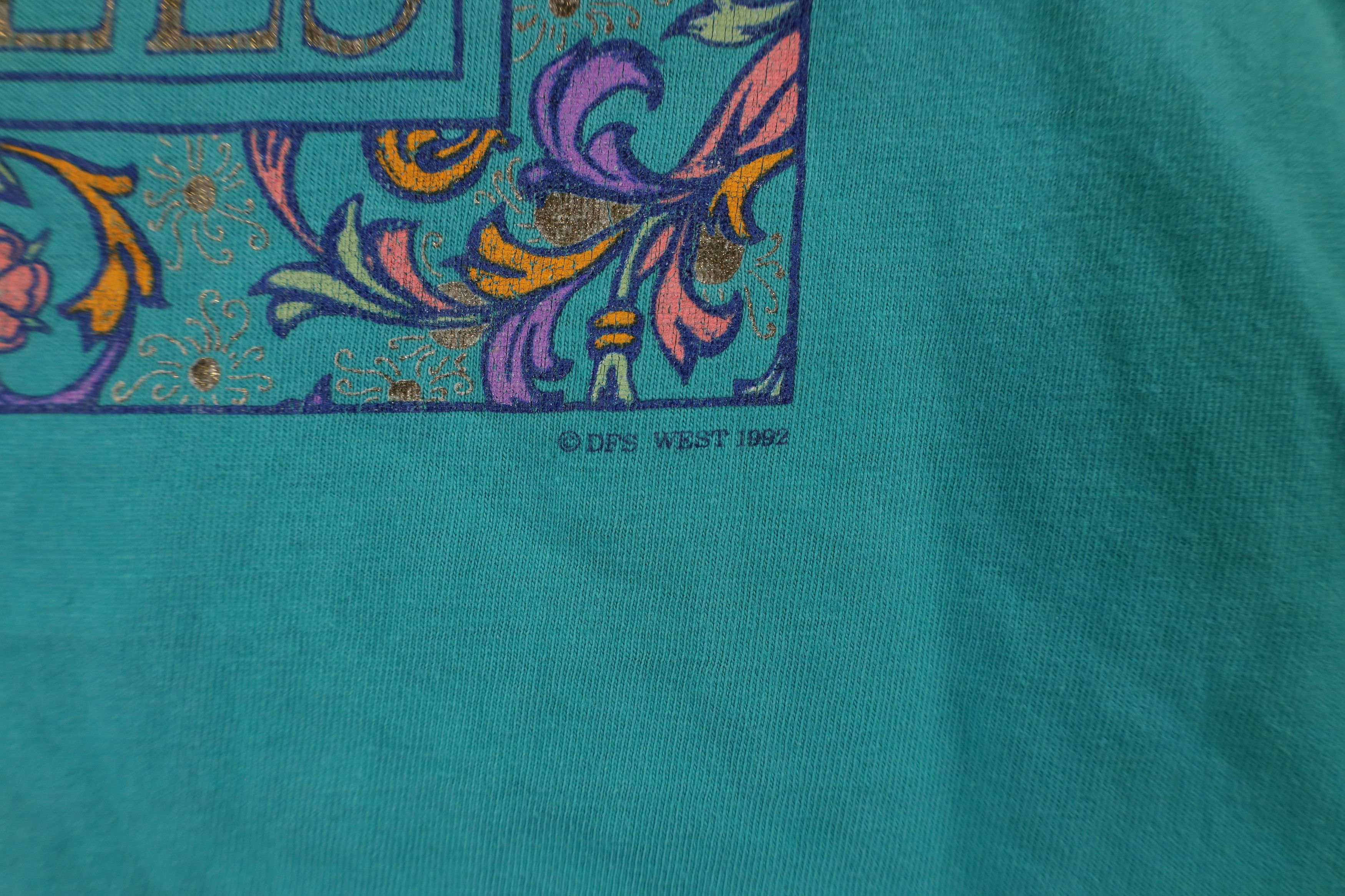 Vintage Vintage 90s Streetwear Flower Beverly Hills T-Shirt USA Size XL / US 12-14 / IT 48-50 - 5 Thumbnail