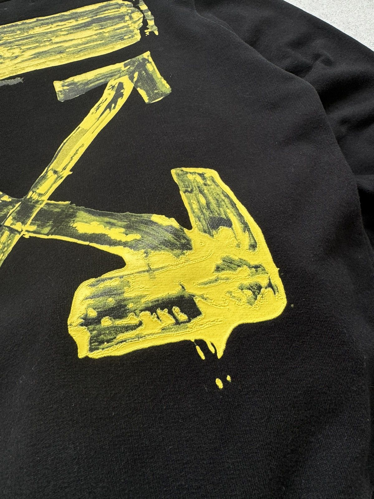Designer × Off-White Off-White Black Sweatshirt Acrylic Arrow Big Logo Size US L / EU 52-54 / 3 - 4 Thumbnail