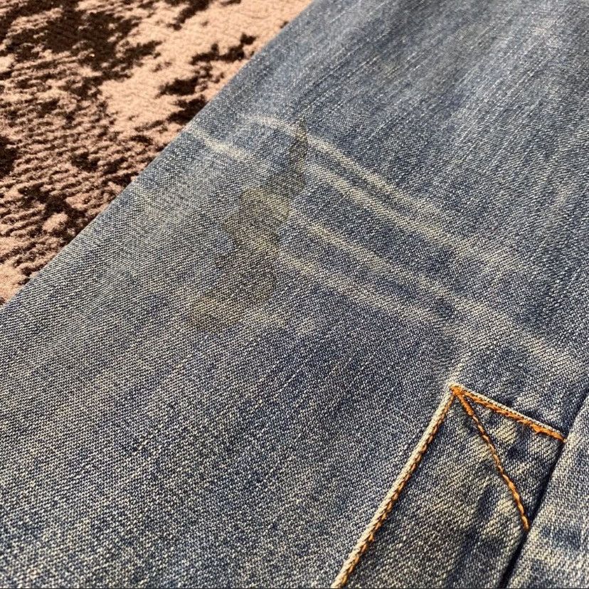 Maison MIHARA YASUHIRO 1990s Mihara Yasuhiro Zip Leather Patched Flared Denim Size US 32 / EU 48 - 5 Thumbnail