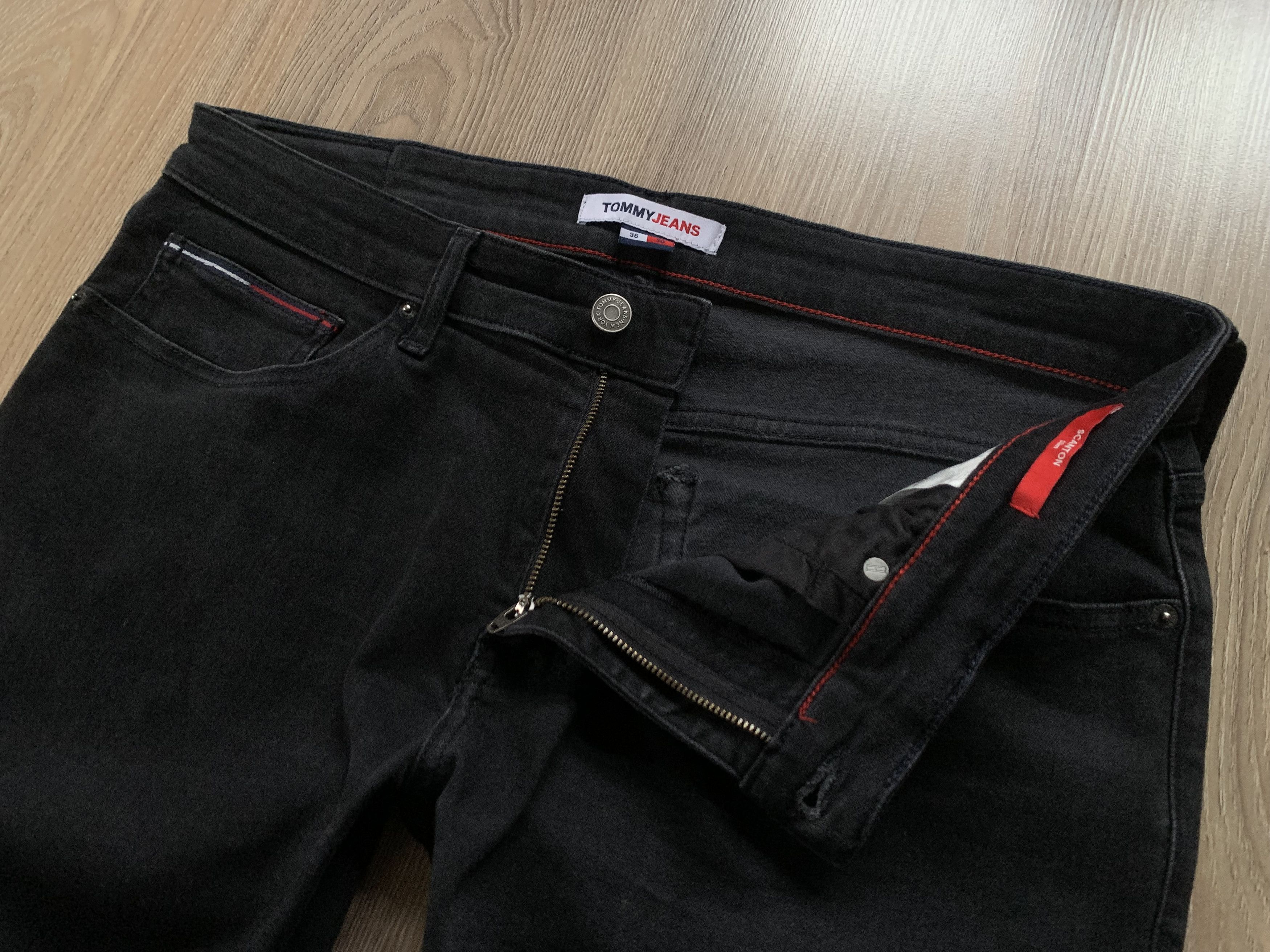 Denime Tommy Hilfiger Scanton Slim Black Stretch Jeans Size US 36 / EU 52 - 5 Thumbnail