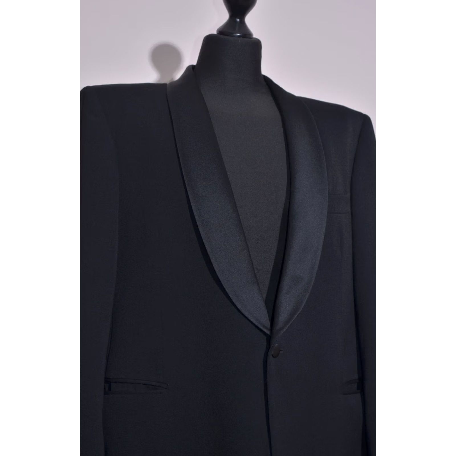 Gieves & Hawkes Gieves & Hawkes Savile Row Black Wool Tuxedo Dinner Jacket Slim Fit XL Shirt Mens Jacket Size 46R - 2 Thumbnail