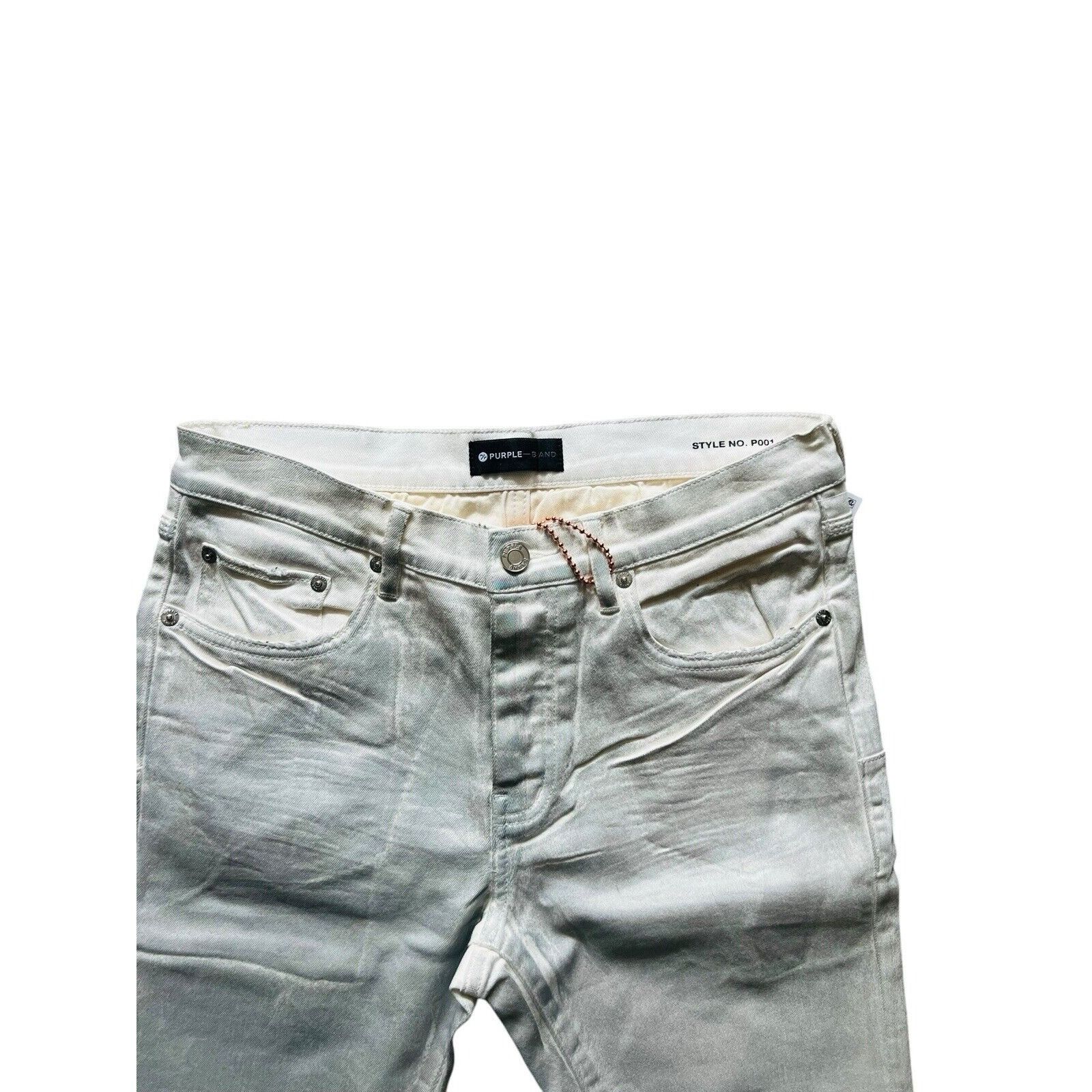Purple × Purple Brand Purple Brand Jeans Mens Slim Fit White P001 Size 31/30 Size US 31 - 5 Thumbnail