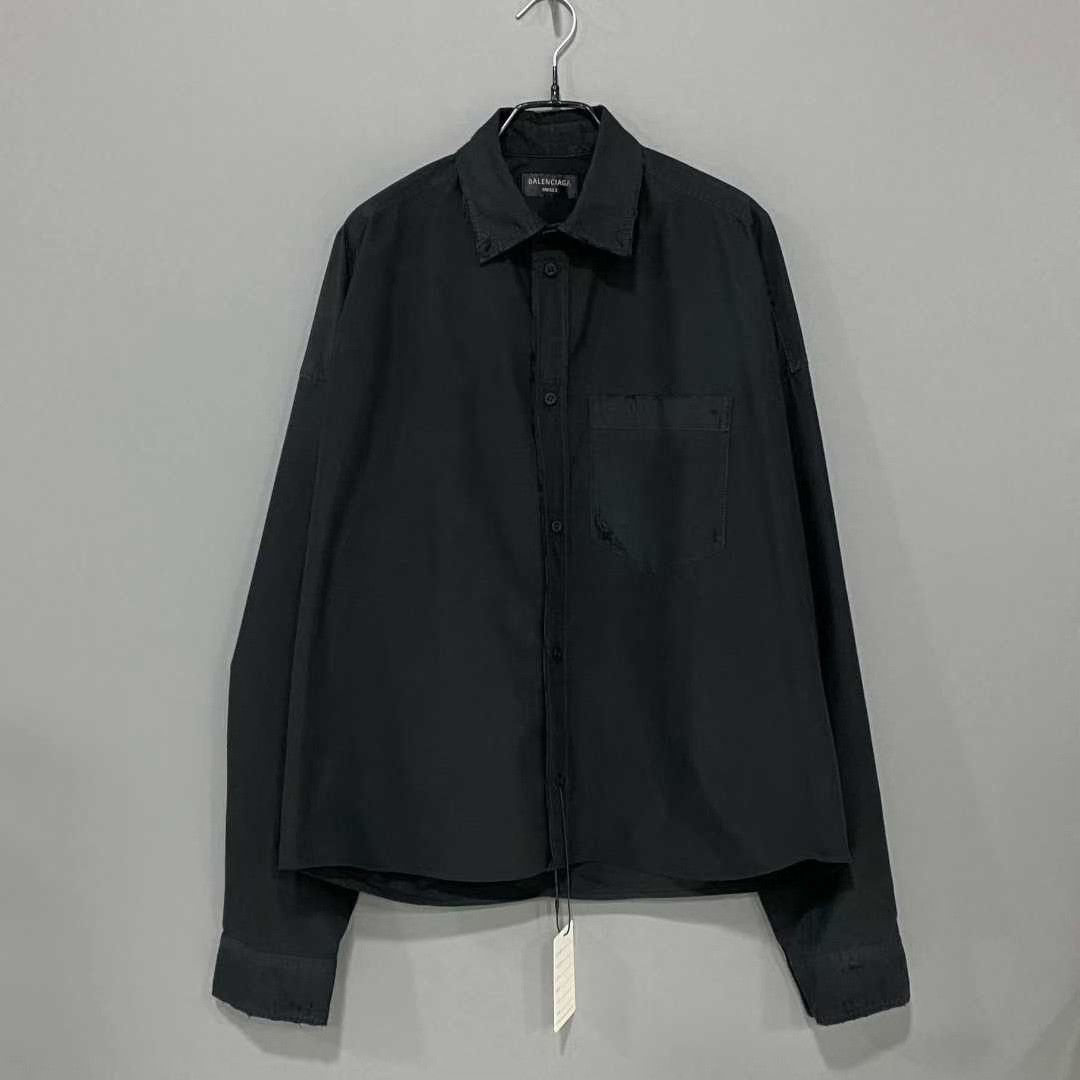 Balenciaga Balenciaga Tech Fabric Distressed Shirt Size XXS / US 00 / IT 34 - 1 Thumbnail