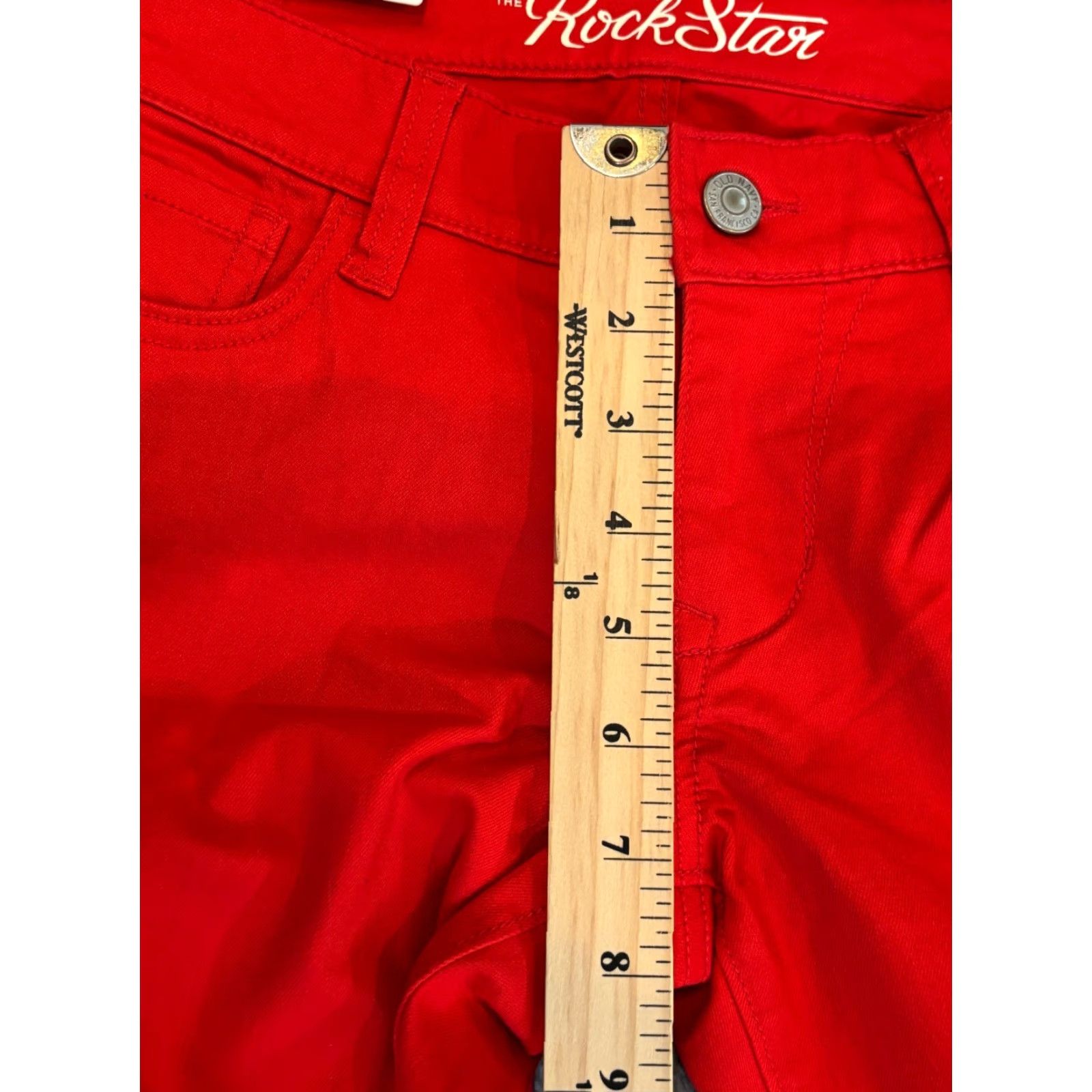 Old Navy Old Navy Jeans Womens 6R Red Rockstar Super Skinny Stretch Casual Pants Size 28" / US 6 / IT 42 - 4 Thumbnail