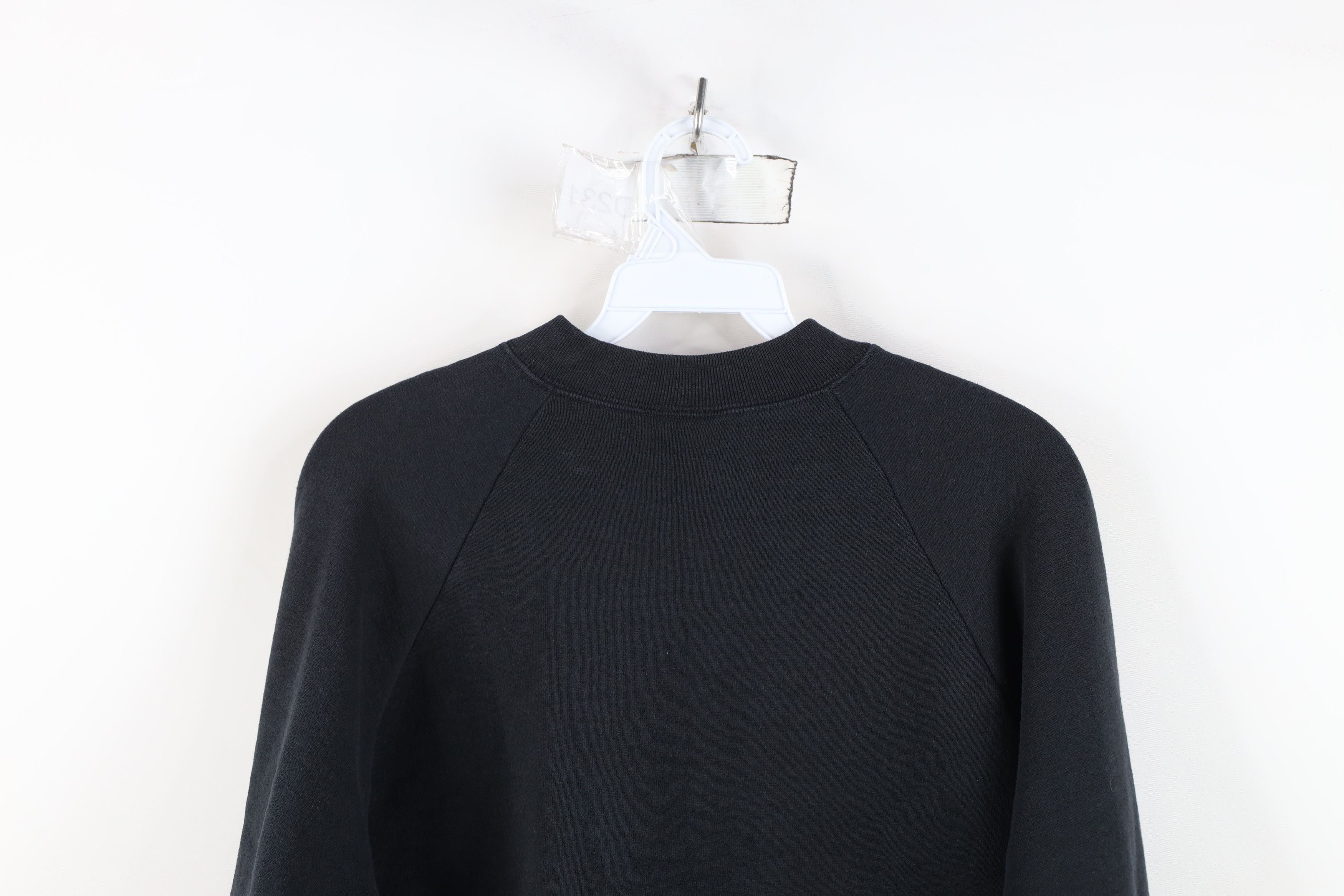 Vintage Vintage 90s Streetwear Blank Crewneck Sweatshirt Black Size M / US 6-8 / IT 42-44 - 11 Thumbnail