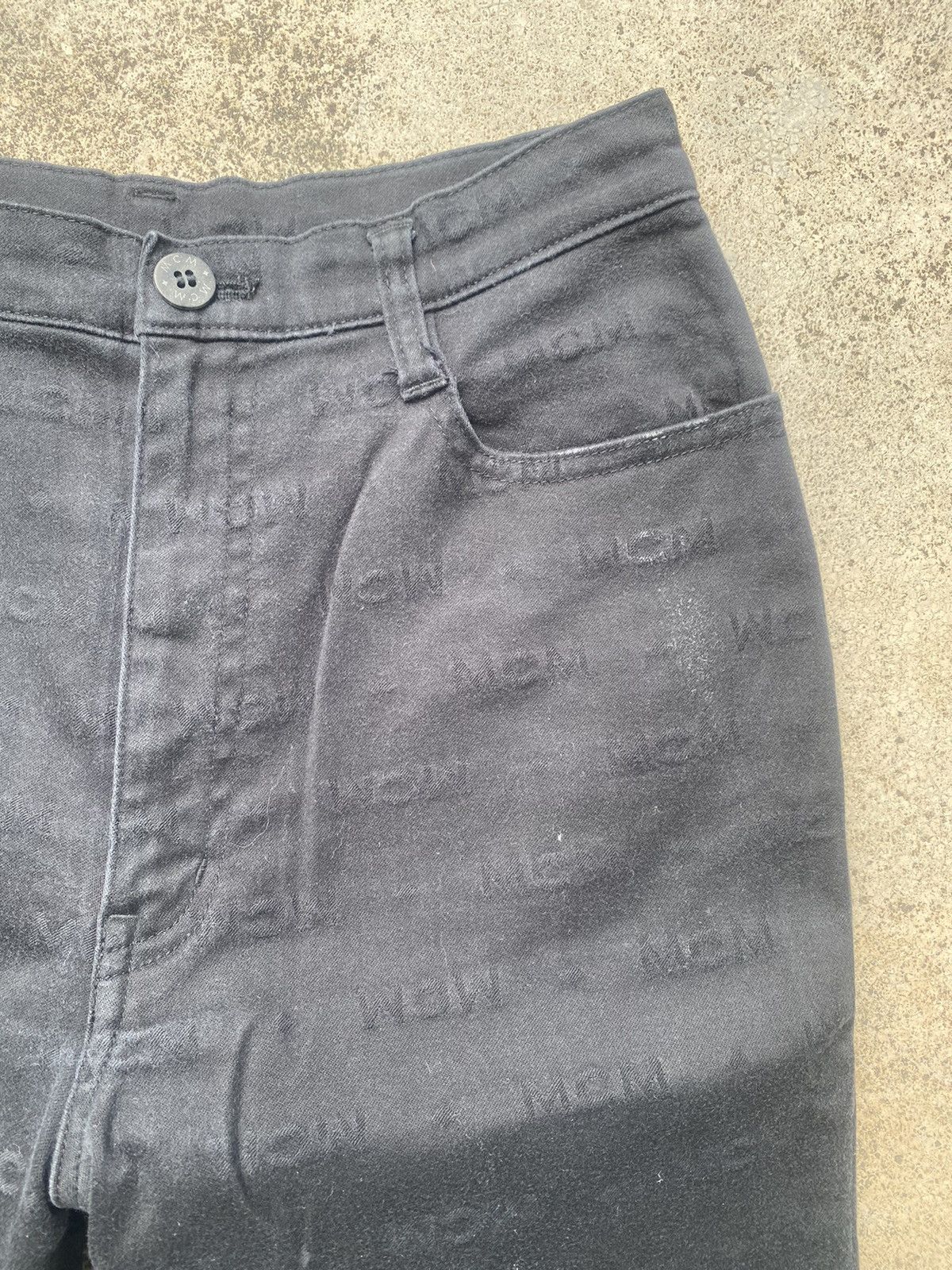 Designer × If Six Was Nine × MCM MCM Monogram Flare Stretchable Casual Pants Size US 26 / EU 42 - 4 Thumbnail
