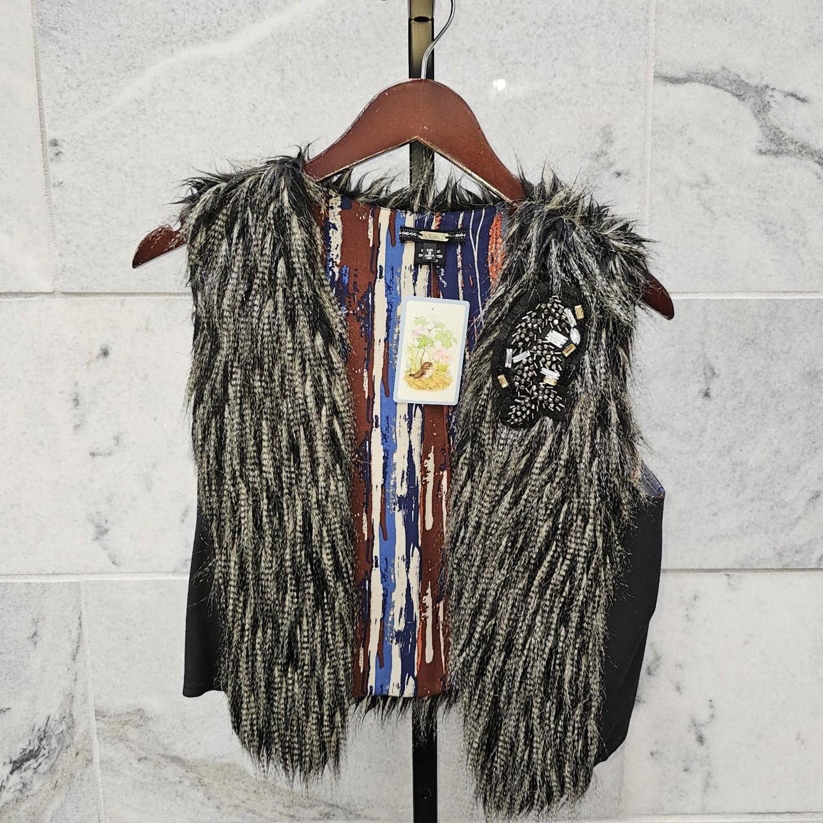 Designer Miss Me Women's Faux Fur Vest Size S / US 4 / IT 40 - 6 Thumbnail