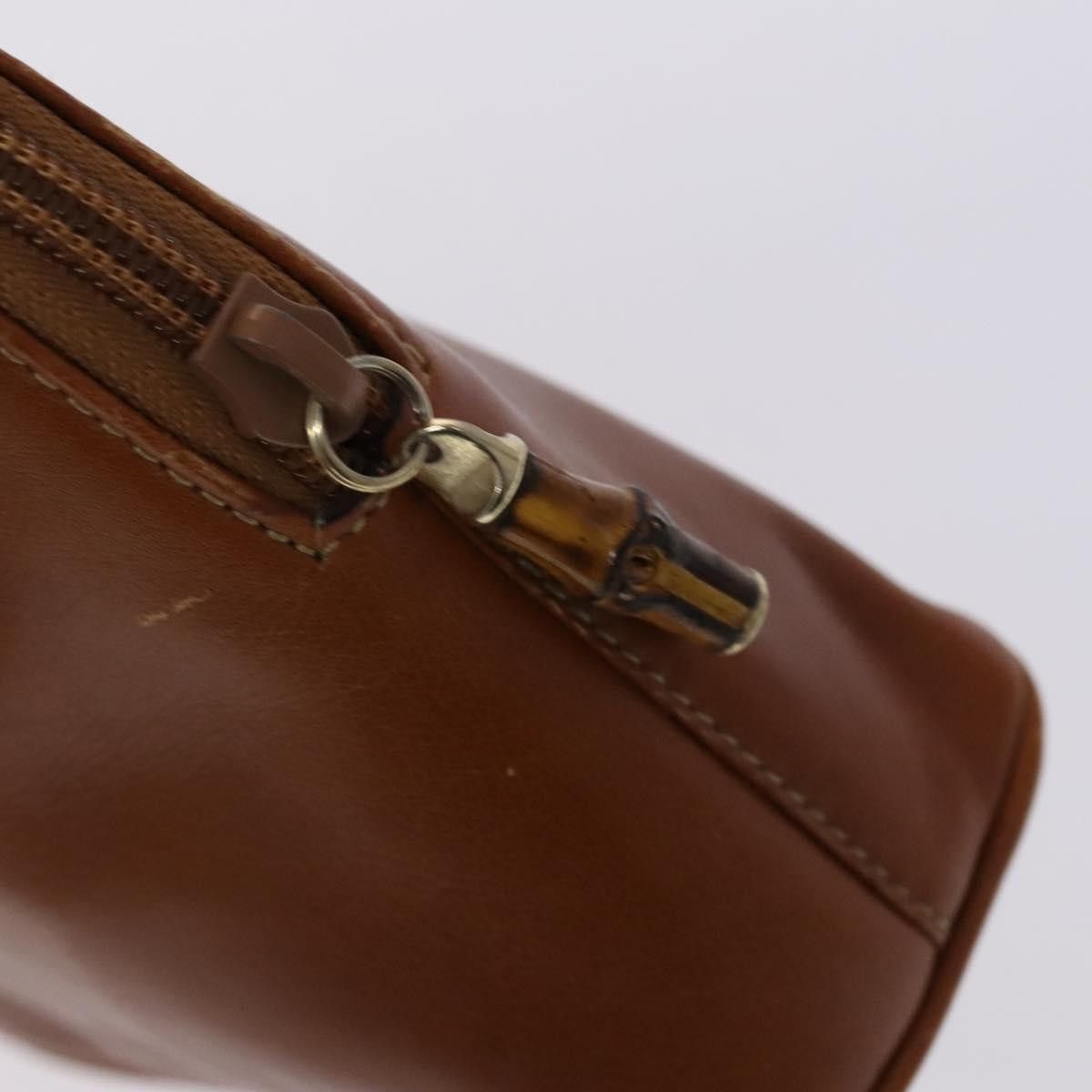 Gucci GUCCI Bamboo Hand Bag Leather Brown Gold 007 2032 007 2032 Size ONE SIZE - 14 Thumbnail