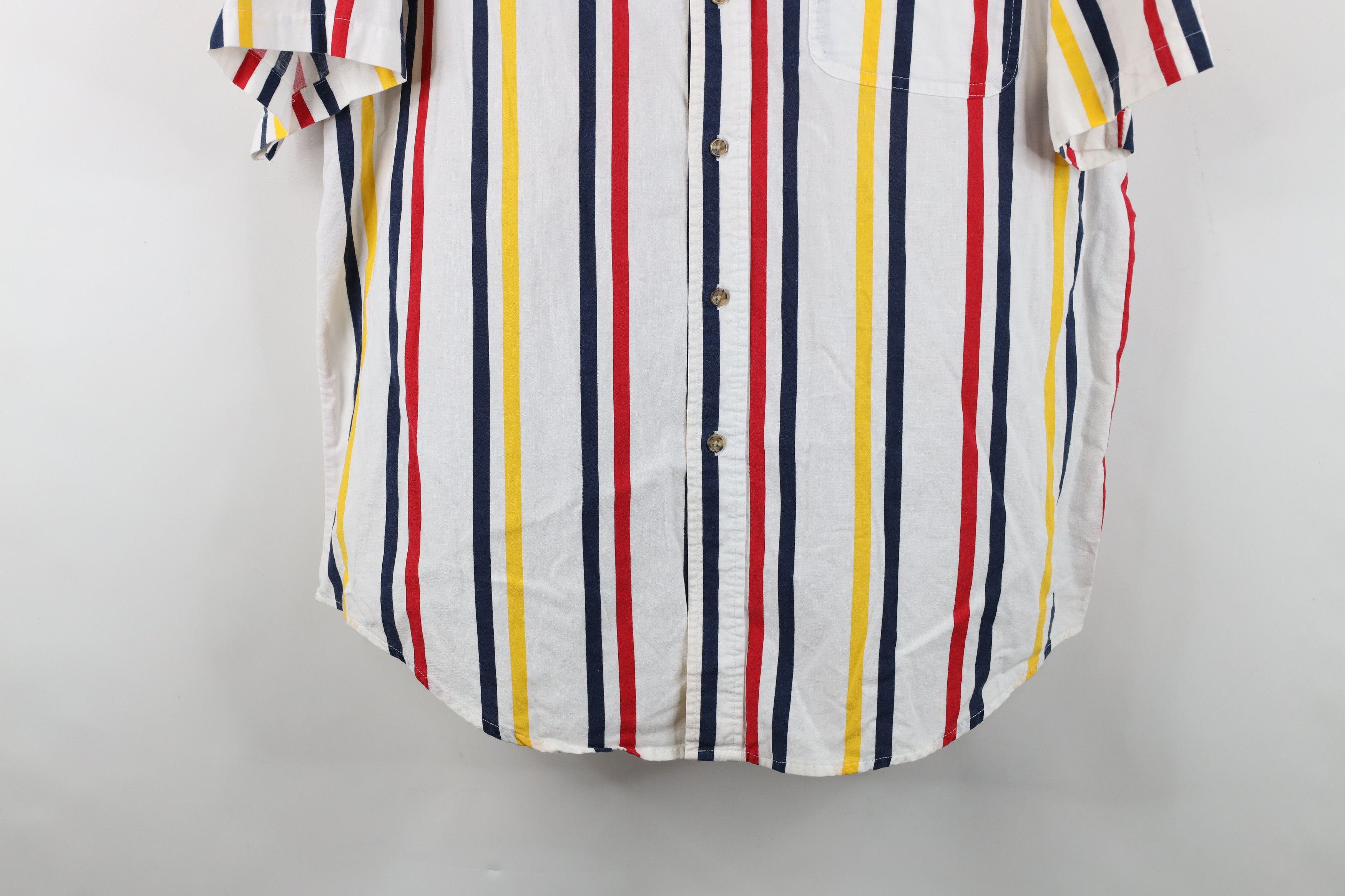 Vintage Vintage 90s Streetwear Block Short Sleeve Button Down Shirt Size US L / EU 52-54 / 3 - 3 Thumbnail
