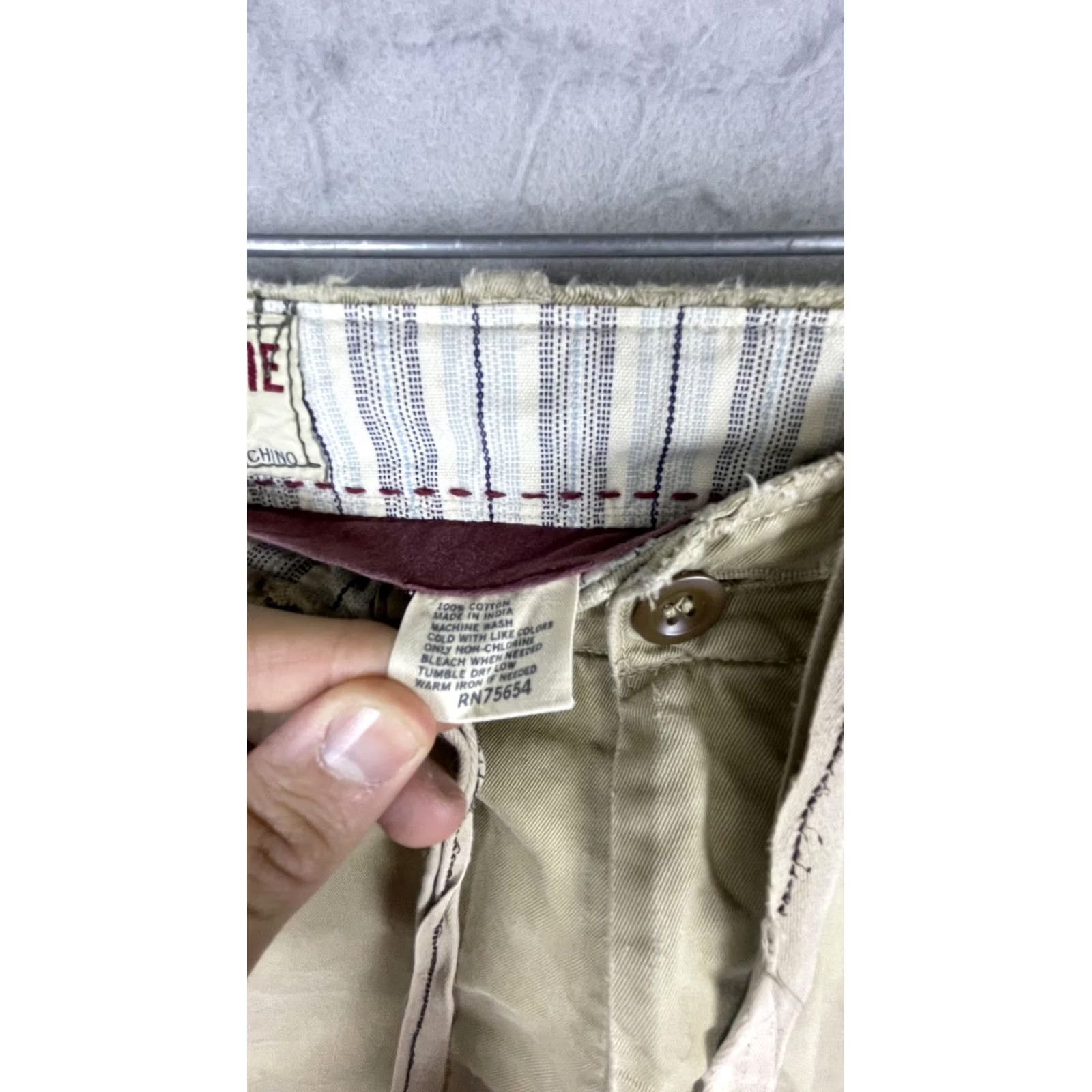 Abercrombie & Fitch Abercrombie & Fitch Shorts Mens 32 Beige Chino 9 Inch Inseam Drawstring Cutoff Size US 32 / EU 48 - 4 Thumbnail