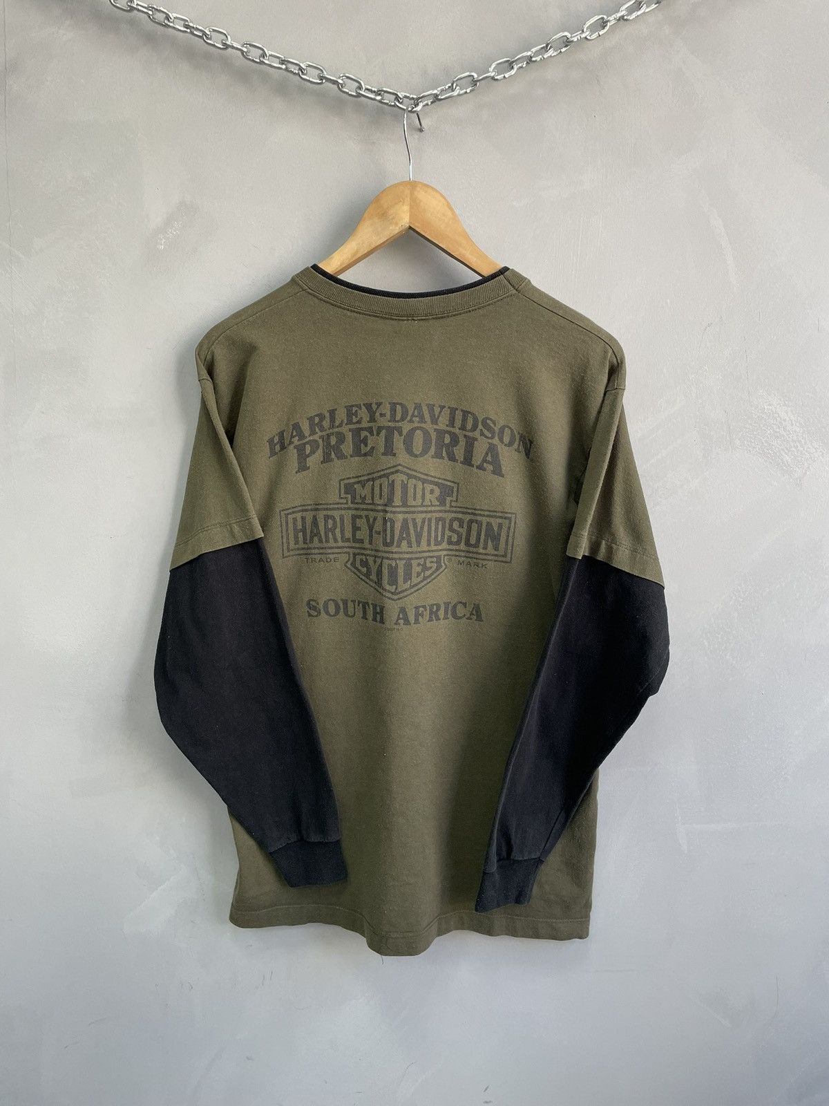 Harley Davidson Vintage washed 2000s Harley Davidson flames long sleeve Size US M / EU 48-50 / 2 - 7 Thumbnail