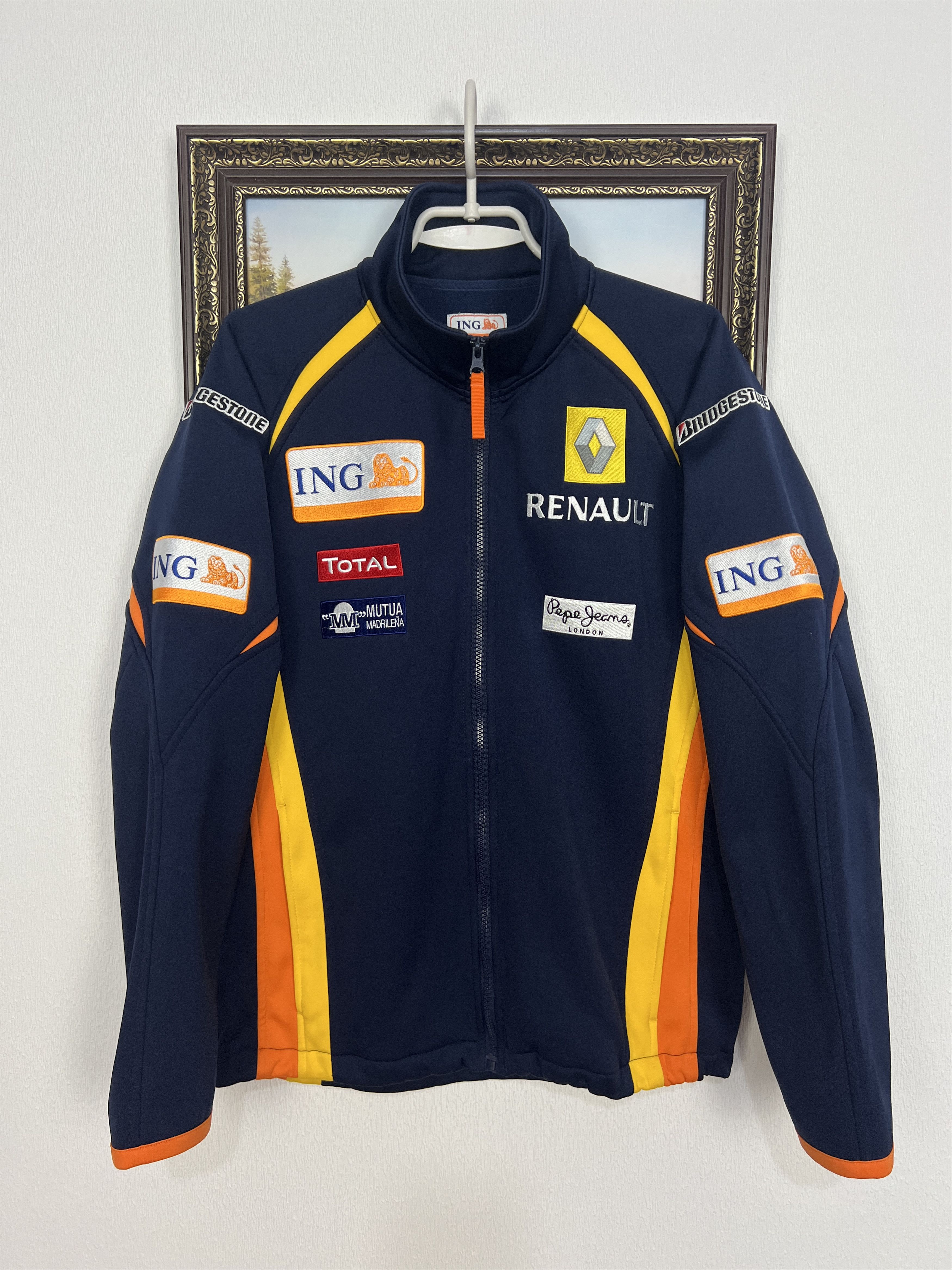 Renault Fleece Zip Jacket Racing Big Logo F1 Team Rare Hype