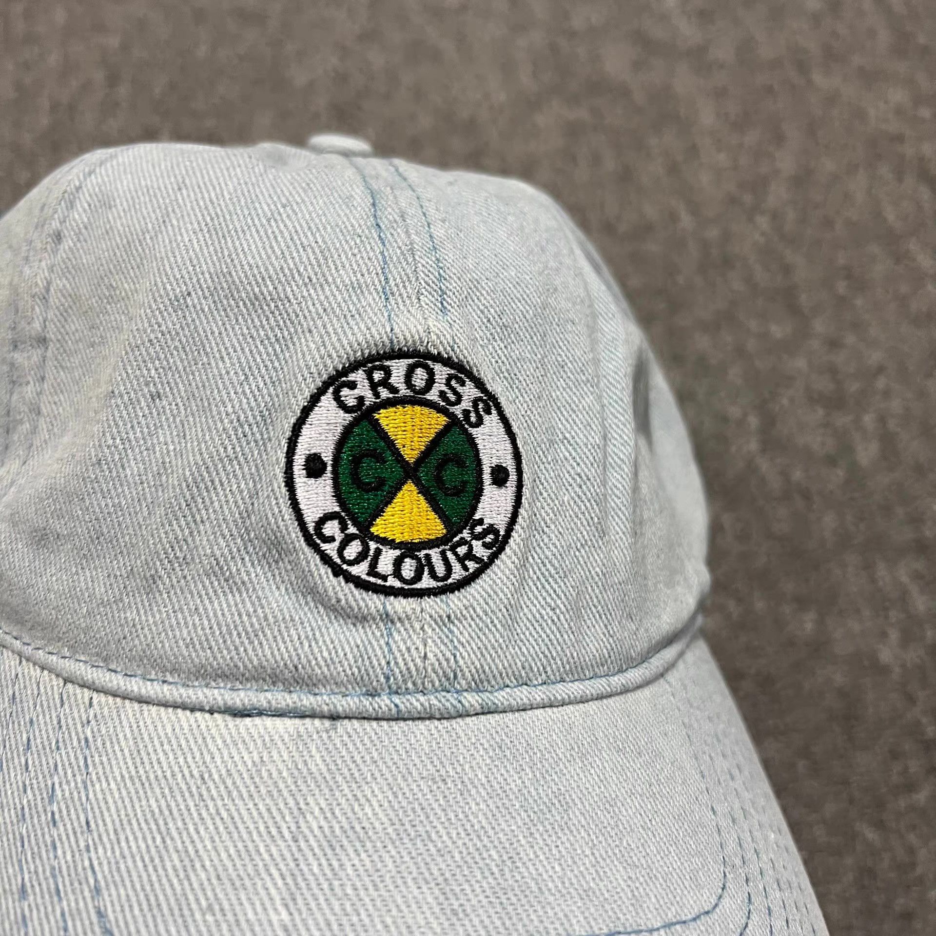 Cross Colours Cross Colours Washed Embroidered CurvedBrim Baseball Cap Q7 Size ONE SIZE - 2 Thumbnail