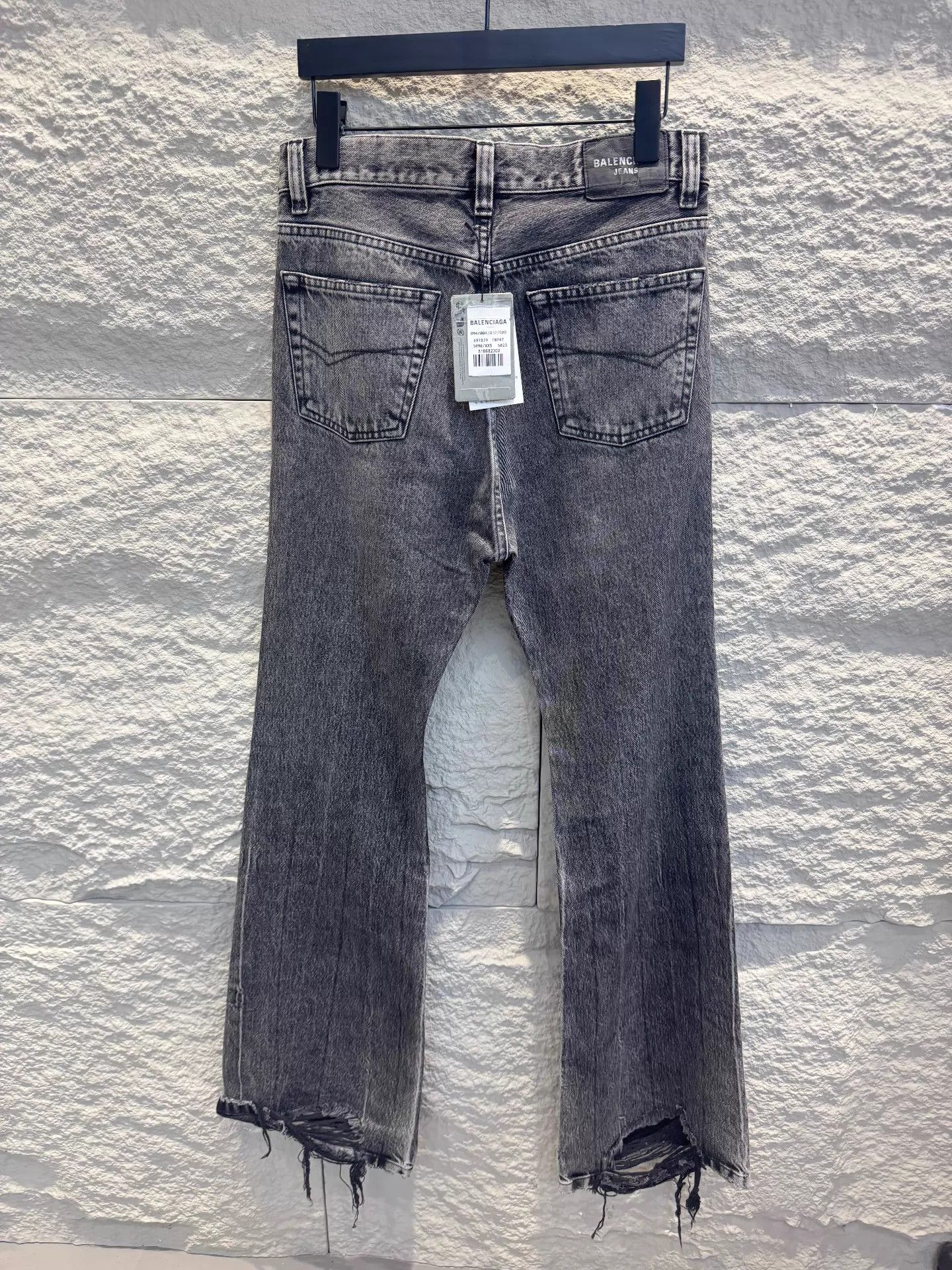 Balenciaga Balenciaga Flared Jeans Gray-Black Distressed XXS Size US 26 / EU 42 - 3 Thumbnail