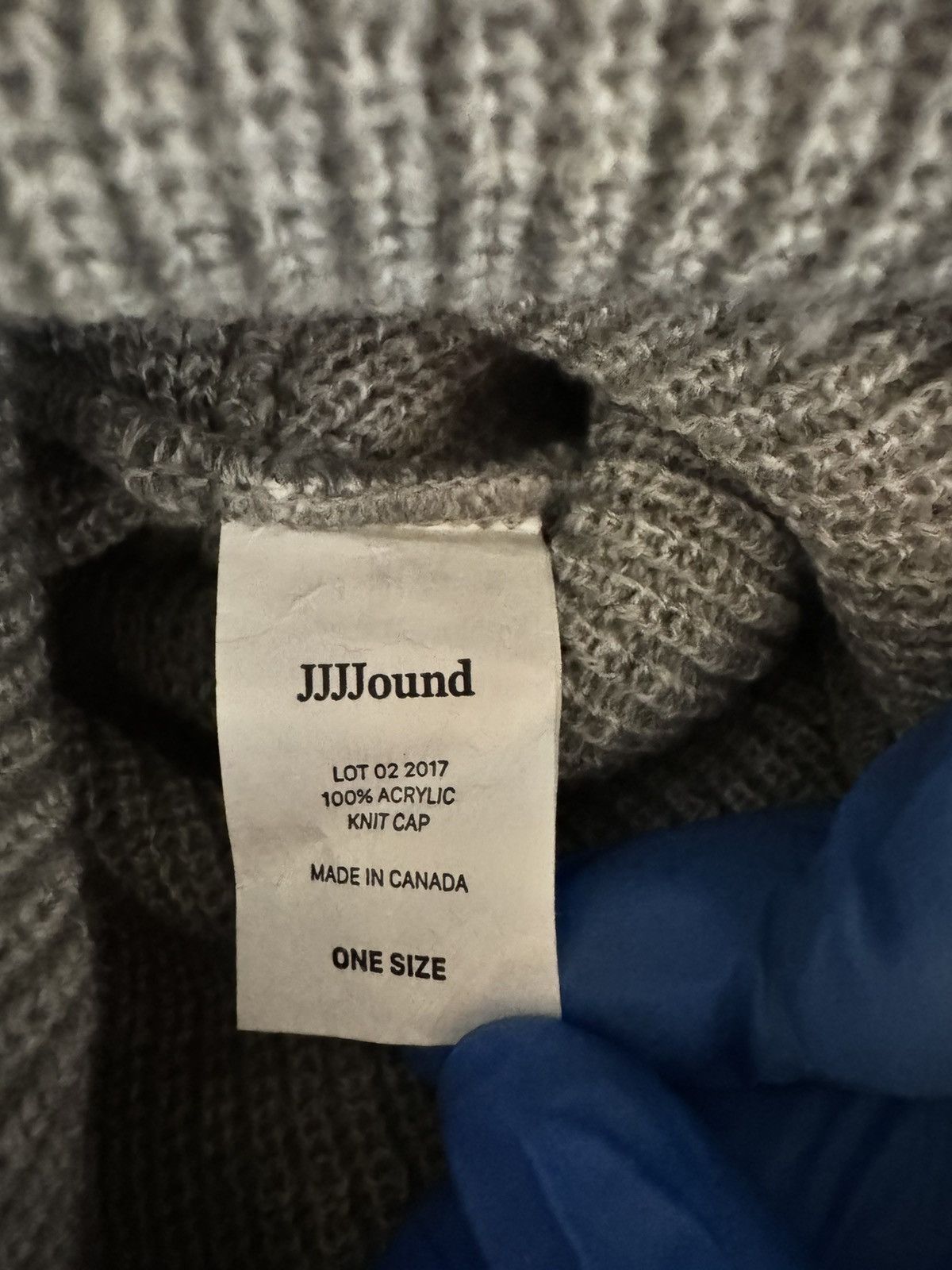 JJJJound JJJJound Wool Beanie Grey Size ONE SIZE - 3 Thumbnail