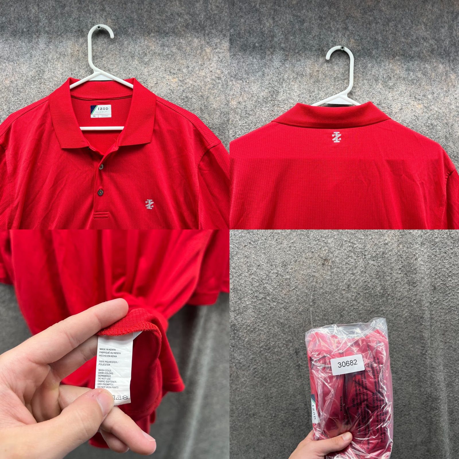 Izod IZOD Polo Shirt Mens XL Red Preppy Knit Performance Golf Golfer XL Shirt Size US XL / EU 56 / 4 - 8 Thumbnail