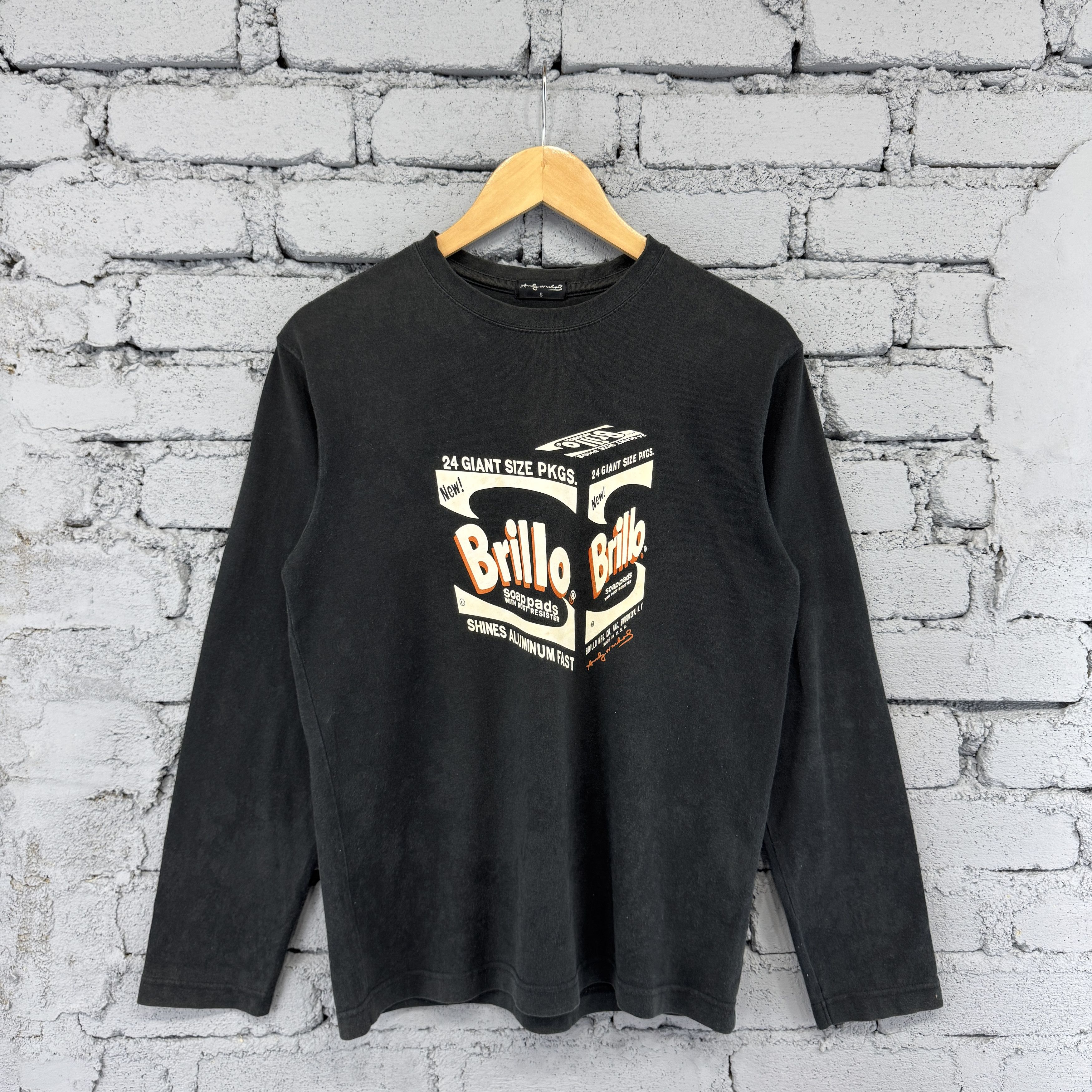 Andy Warhol Vintage 90s Andy Warhol Brillo Box long-sleeve Streetwear Size US S / EU 44-46 / 1 - 1 Thumbnail