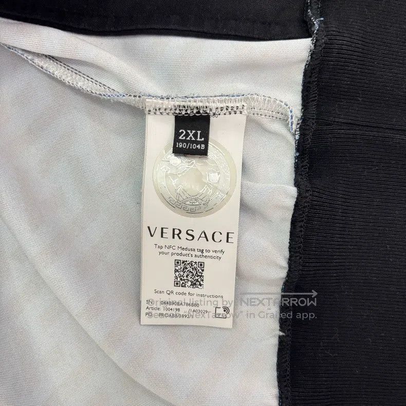 Versace Versace Blue back pattern logo stand-up collar sportswear Size US XXL / EU 58 / 5 - 6 Thumbnail